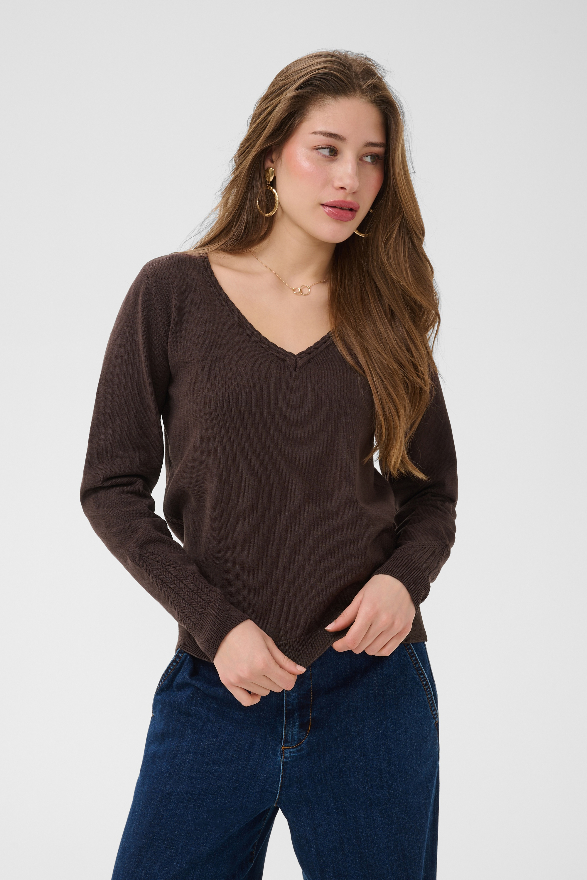 Pullover tricoté, CREAM
