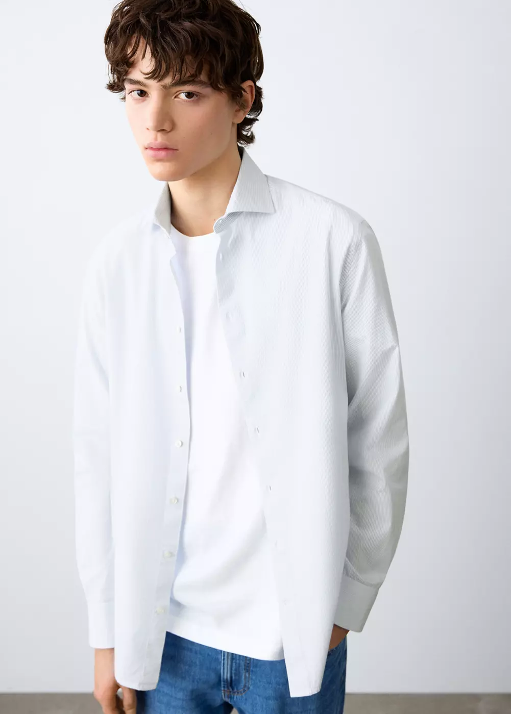 Chemise classic-fit rayures, MANGO TEEN