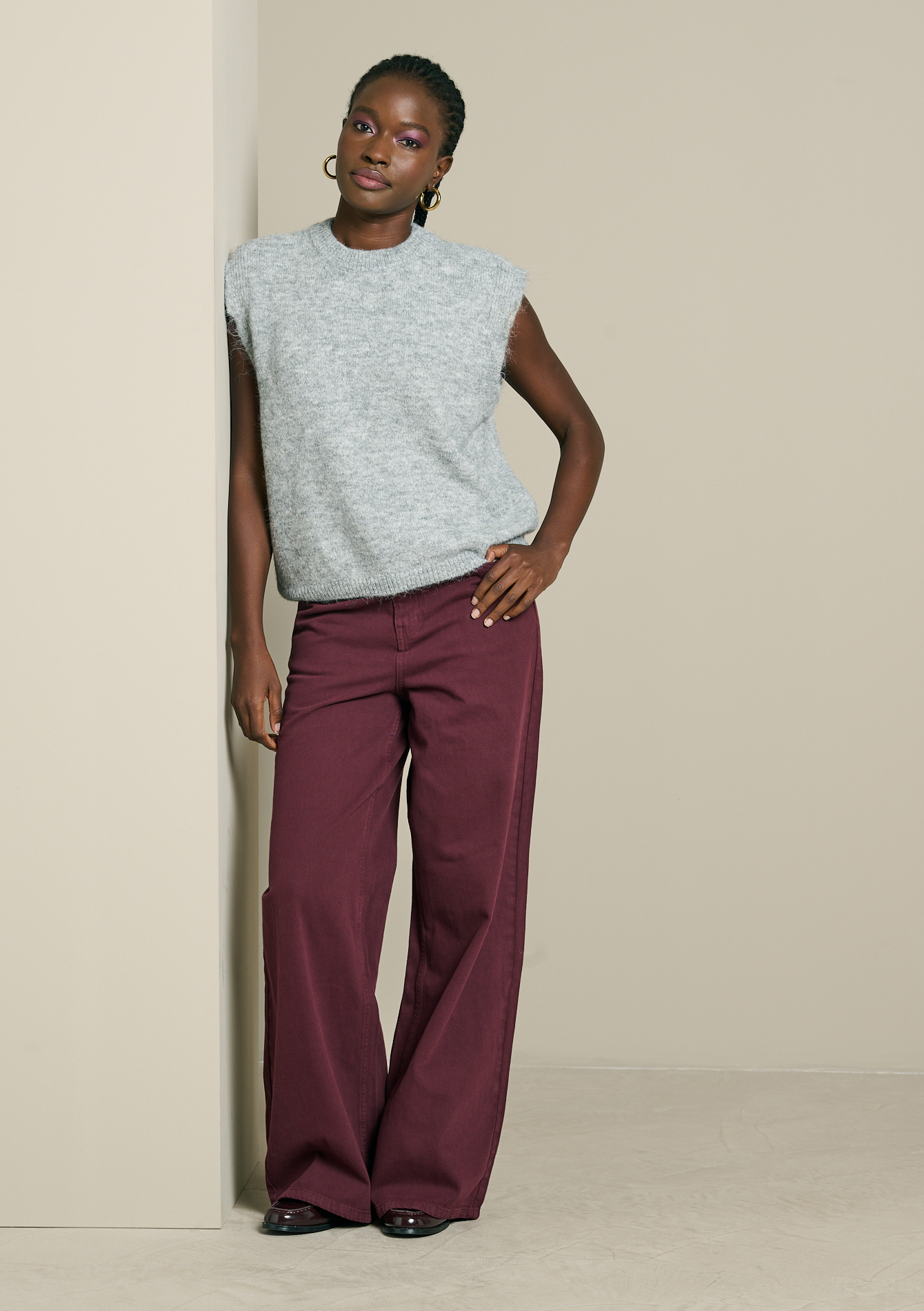 Pantalon wide taille haute, LOLALIZA