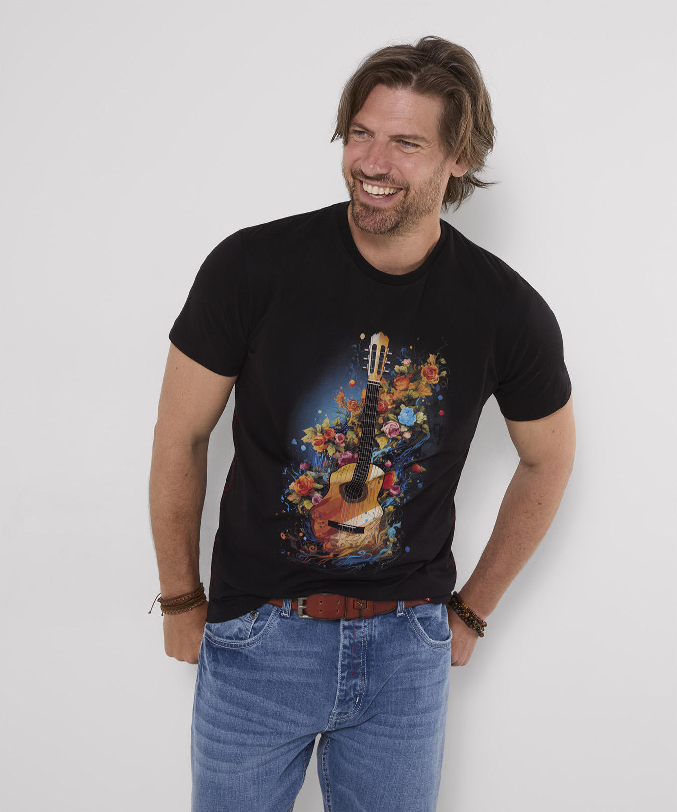 T-Shirt Guitare Fleurie, JOE BROWNS