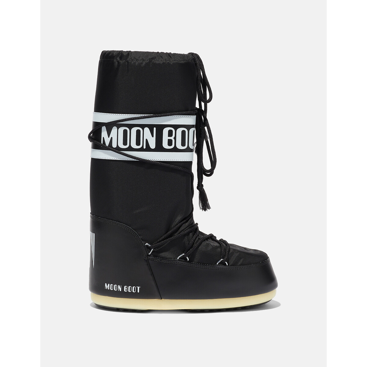 Nylon Moon Boots with Faux Fur Lining