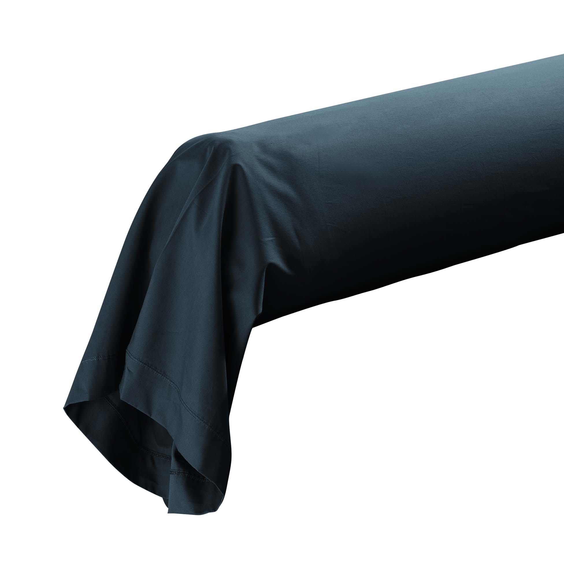 Taie de traversin 85 x 185 cm Percale de coton jaune curry, EDEN