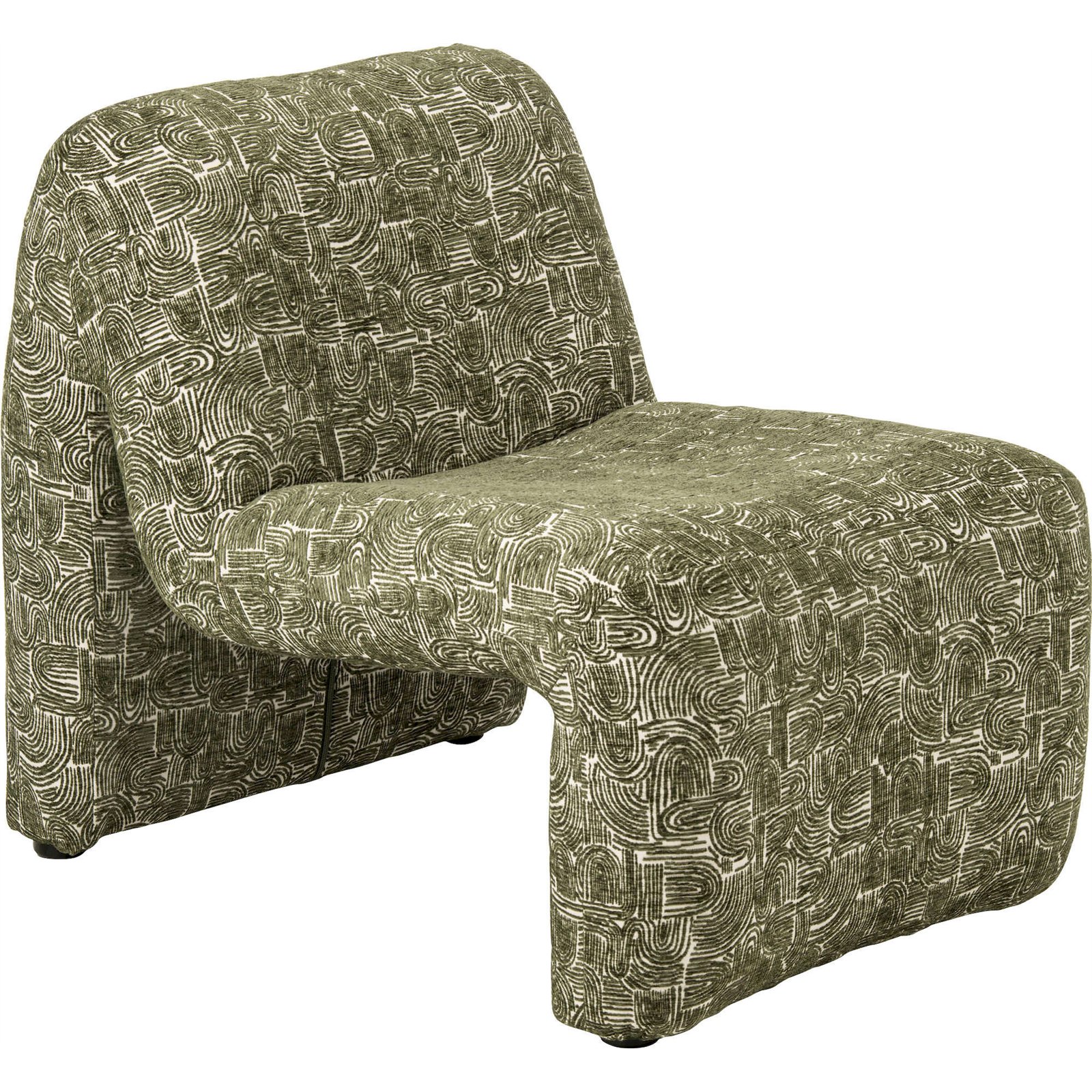 Chaise longue à motif graphique, RECOLLECTION