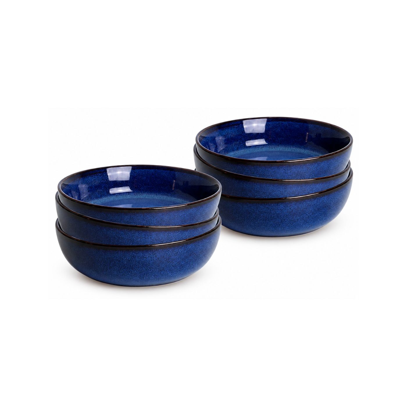 Lot de 6 assiettes creuses, BLUE MOON, ARTIME