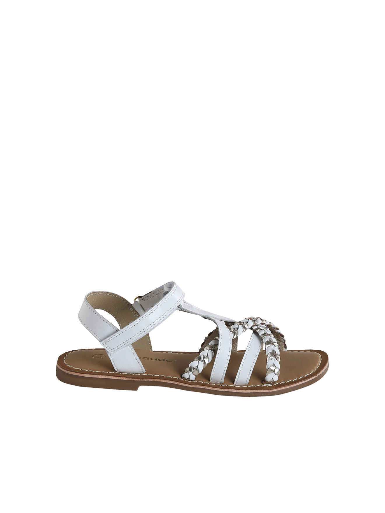 Sandales scratchées cuir, VERTBAUDET