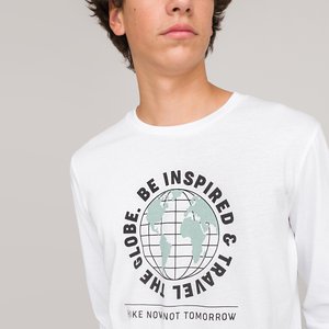 Confezione da 2 T-shirt maniche lunghe stampate LA REDOUTE COLLECTIONS image