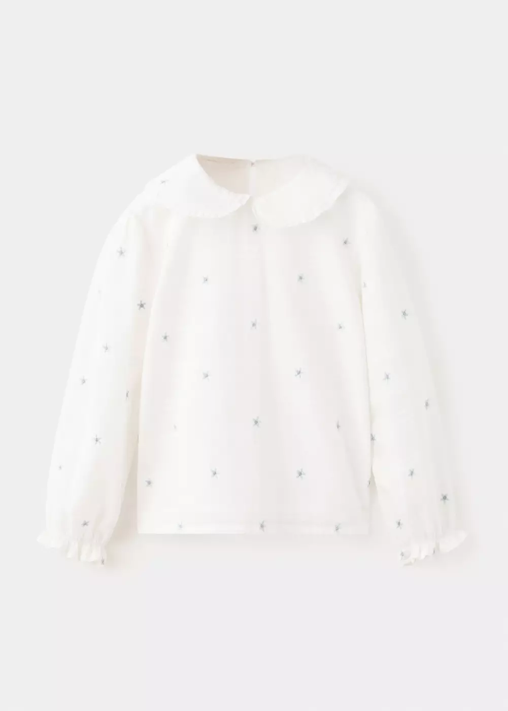 Blouse 100 % coton avec broderies florales, MANGO BABY