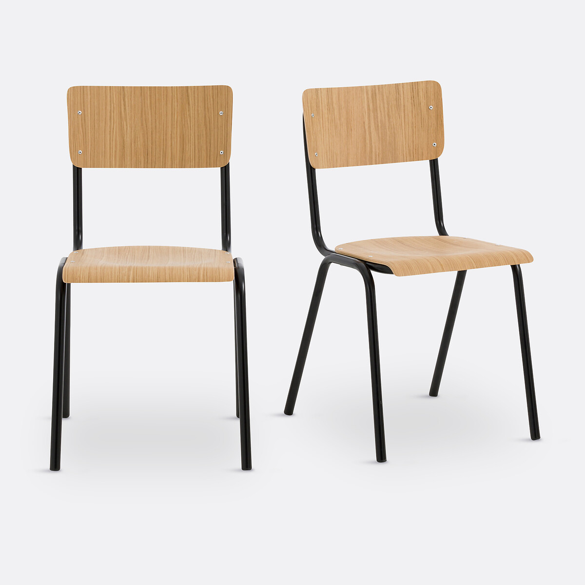 Lot de 2 chaises d'écolier empilables, HIBA, LA REDOUTE INTERIEURS