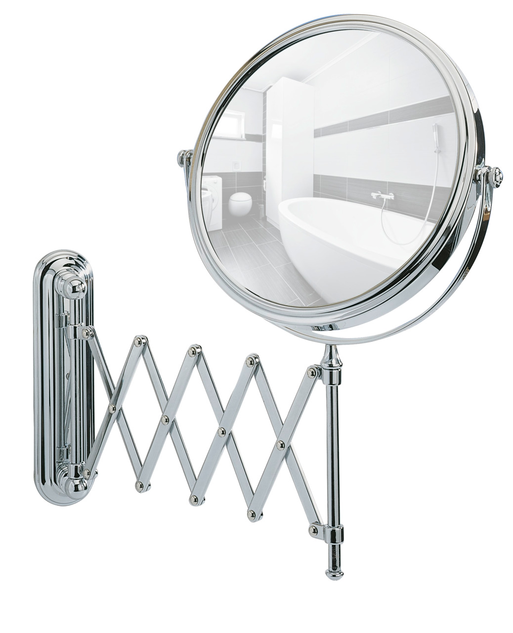 Miroir mural grossissant x5 extensible DELUXE, WENKO