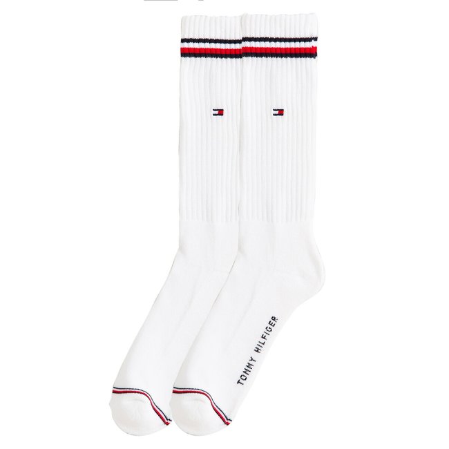 Pack of 2 Logo Sport Socks in Cotton Mix, white, TOMMY HILFIGER