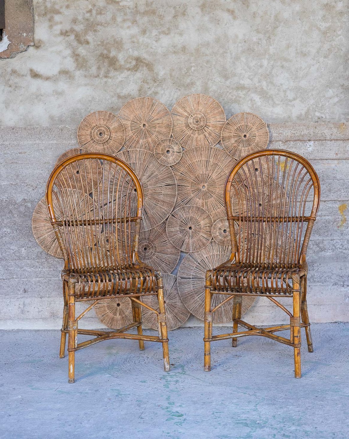 Paire de chaises en osier Claude N°1571 - Bon état, DEBONGOUT