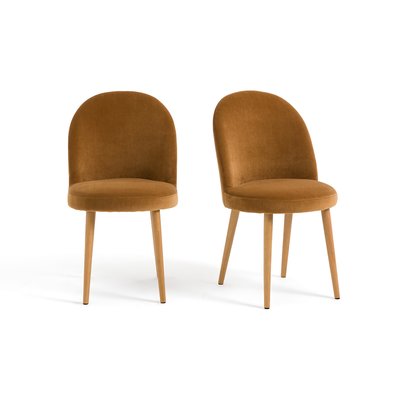 Комплект из двух велюровых стульев, Inès LA REDOUTE INTERIEURS