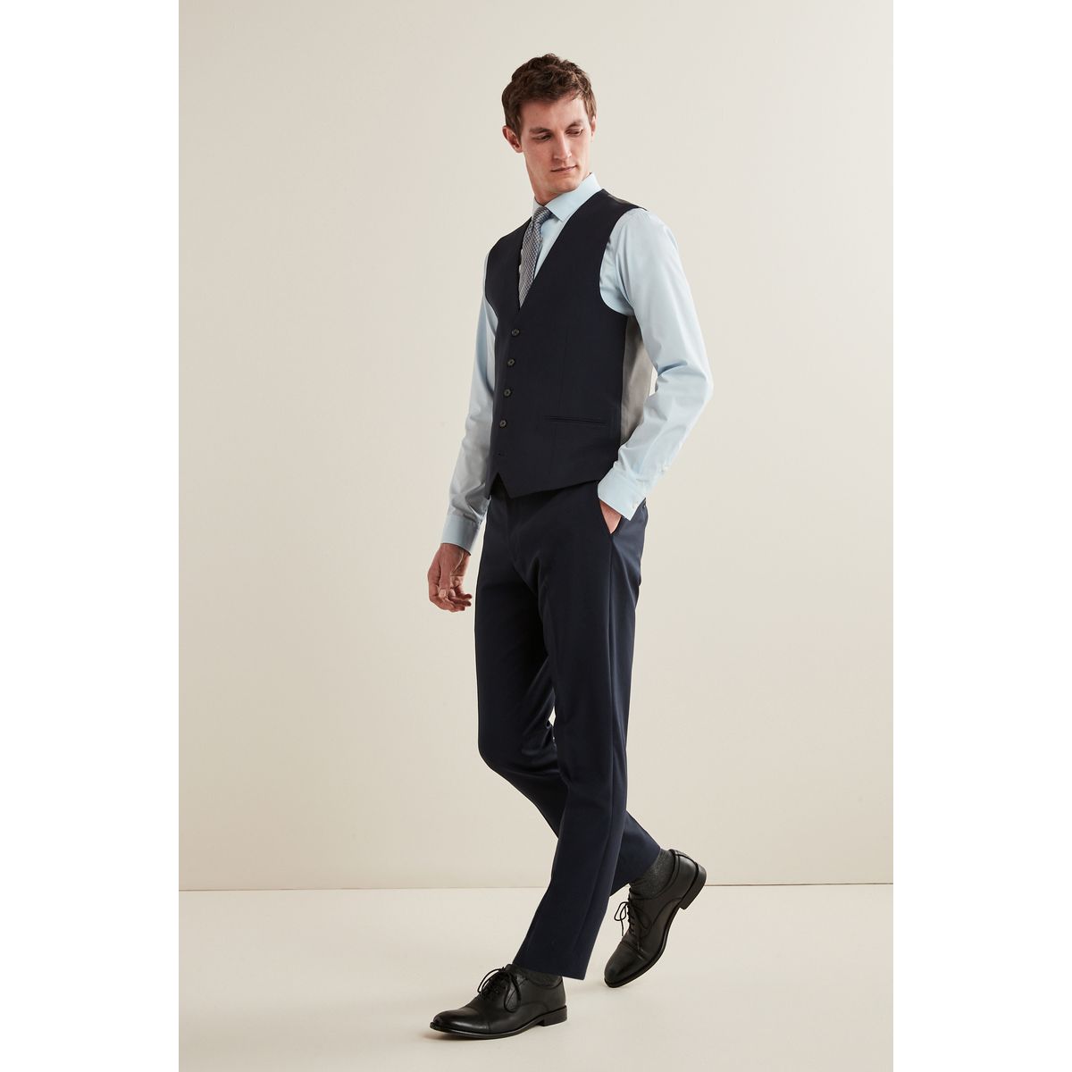 Gilet Formel Homme Next - Gris Devant, Noir Derrière - Taille 38R - Occasion Bon état