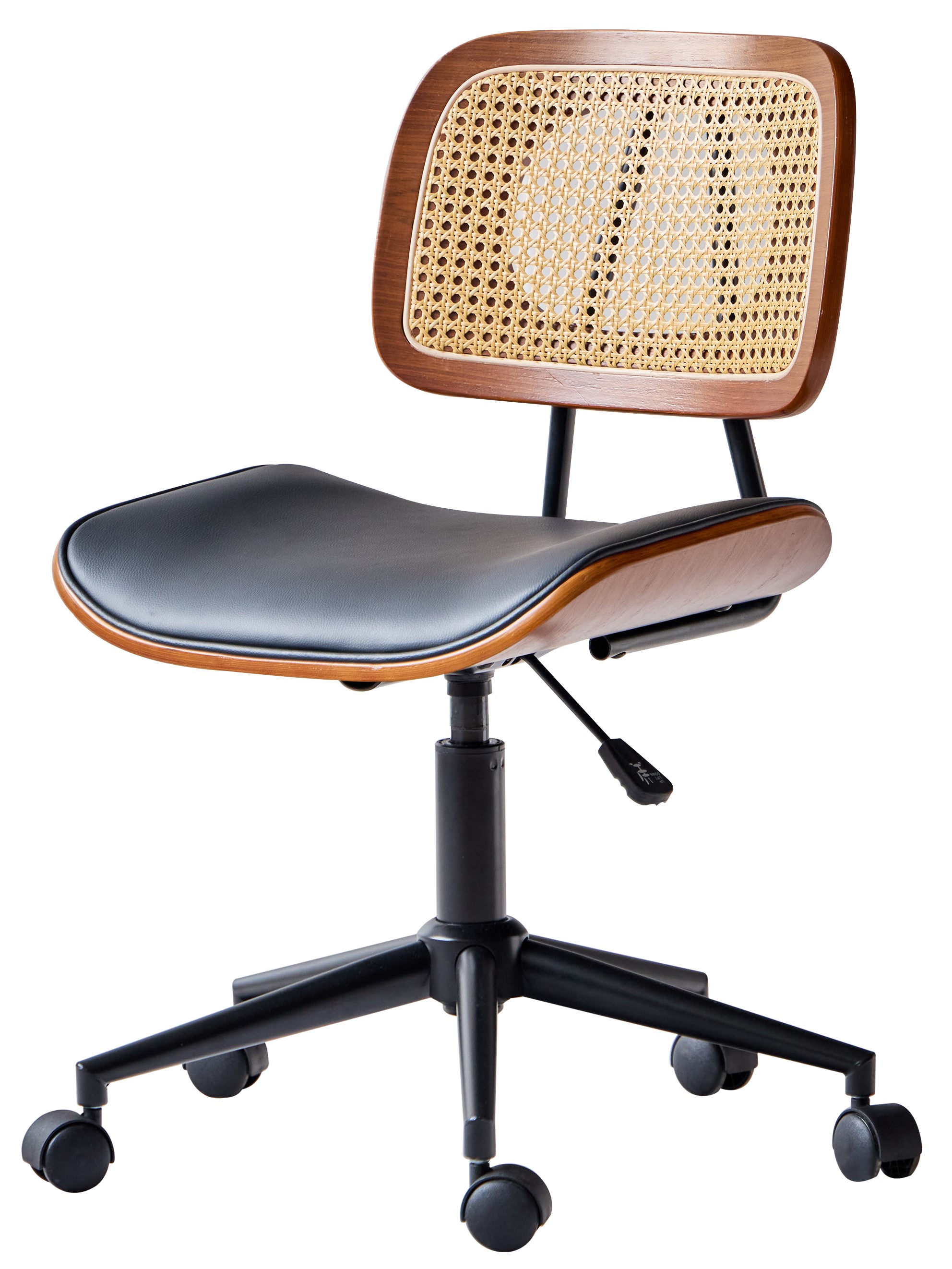 Chaise de bureau en bois et cannage, HERNING, NORDLYS
