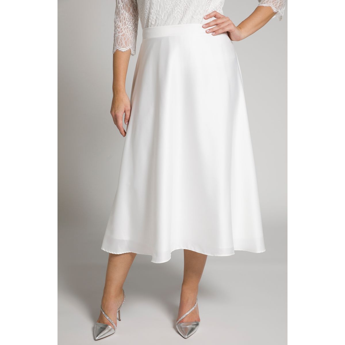 Jupe longue blanche top grande taille