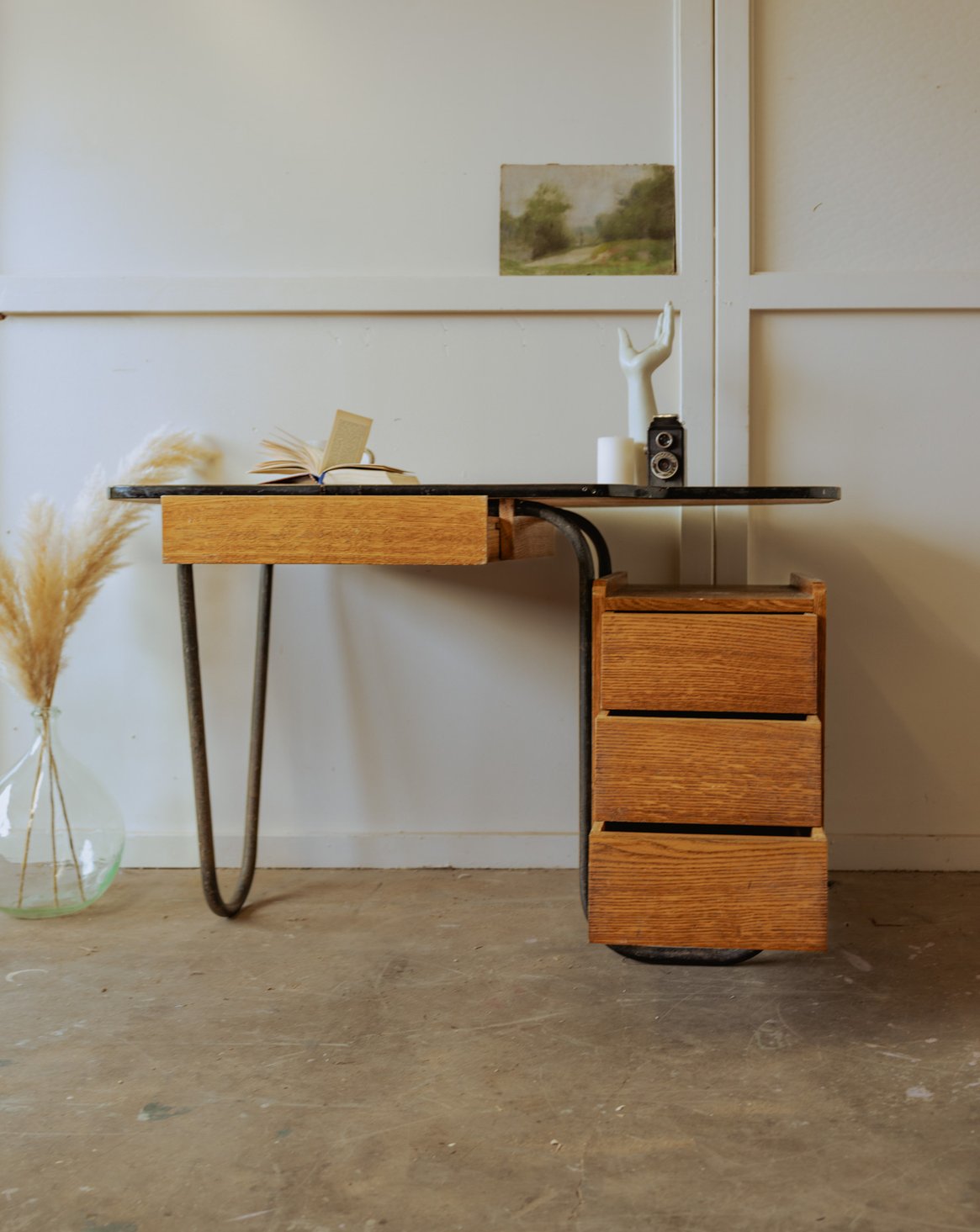 Bureau années 50 en bois Edouard N°628 - Bon état, DEBONGOUT
