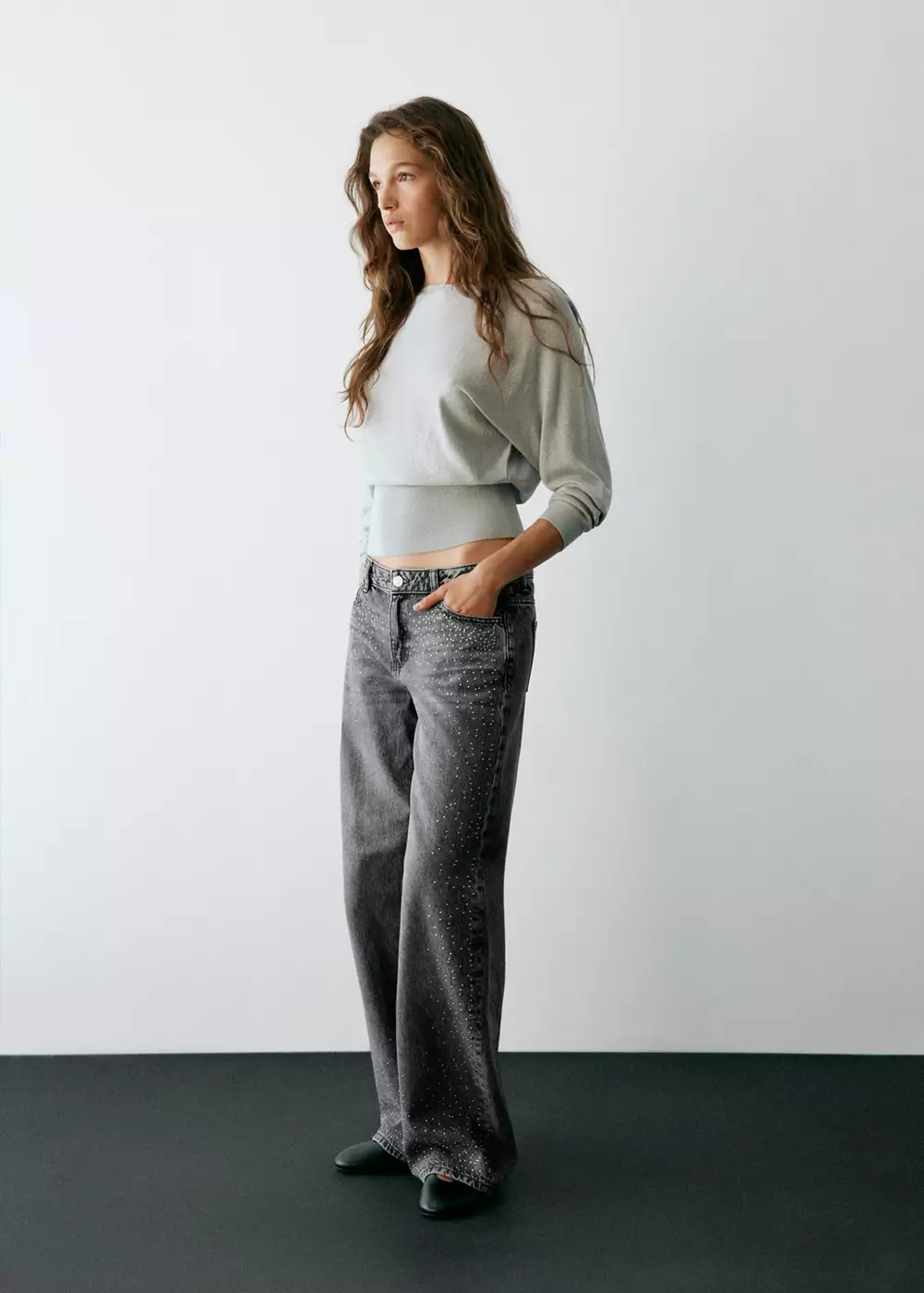 Jean droit strass, MANGO TEEN