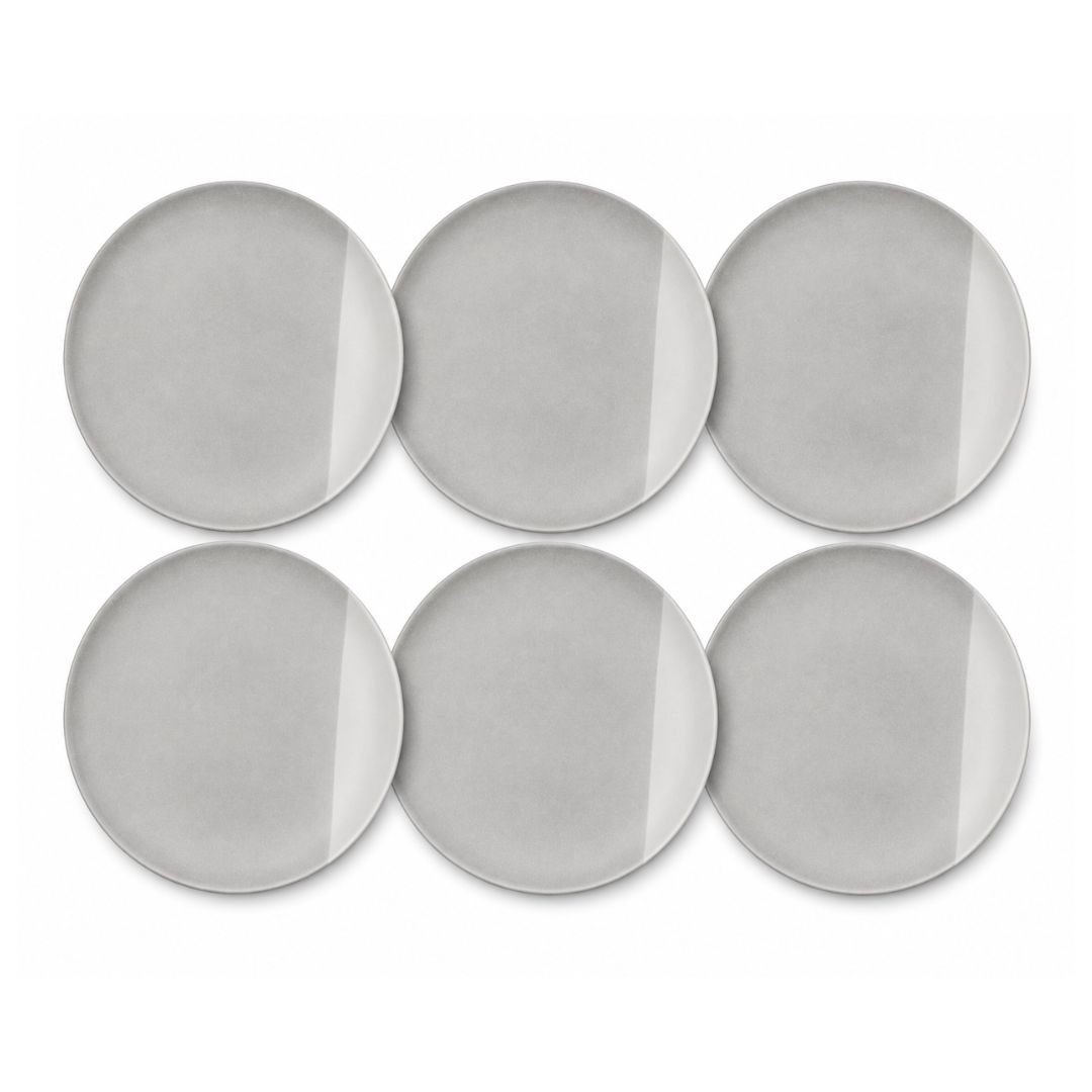 Lot de 6 grandes assiettes, TERRE DE SIENNE, ARTIME