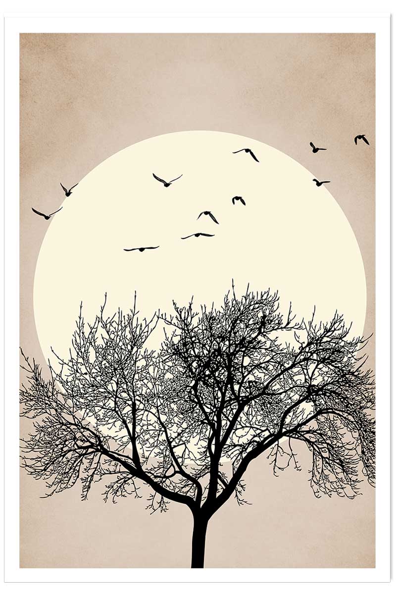 Affiche dessin ""Arbre scintillant"", HEXOA
