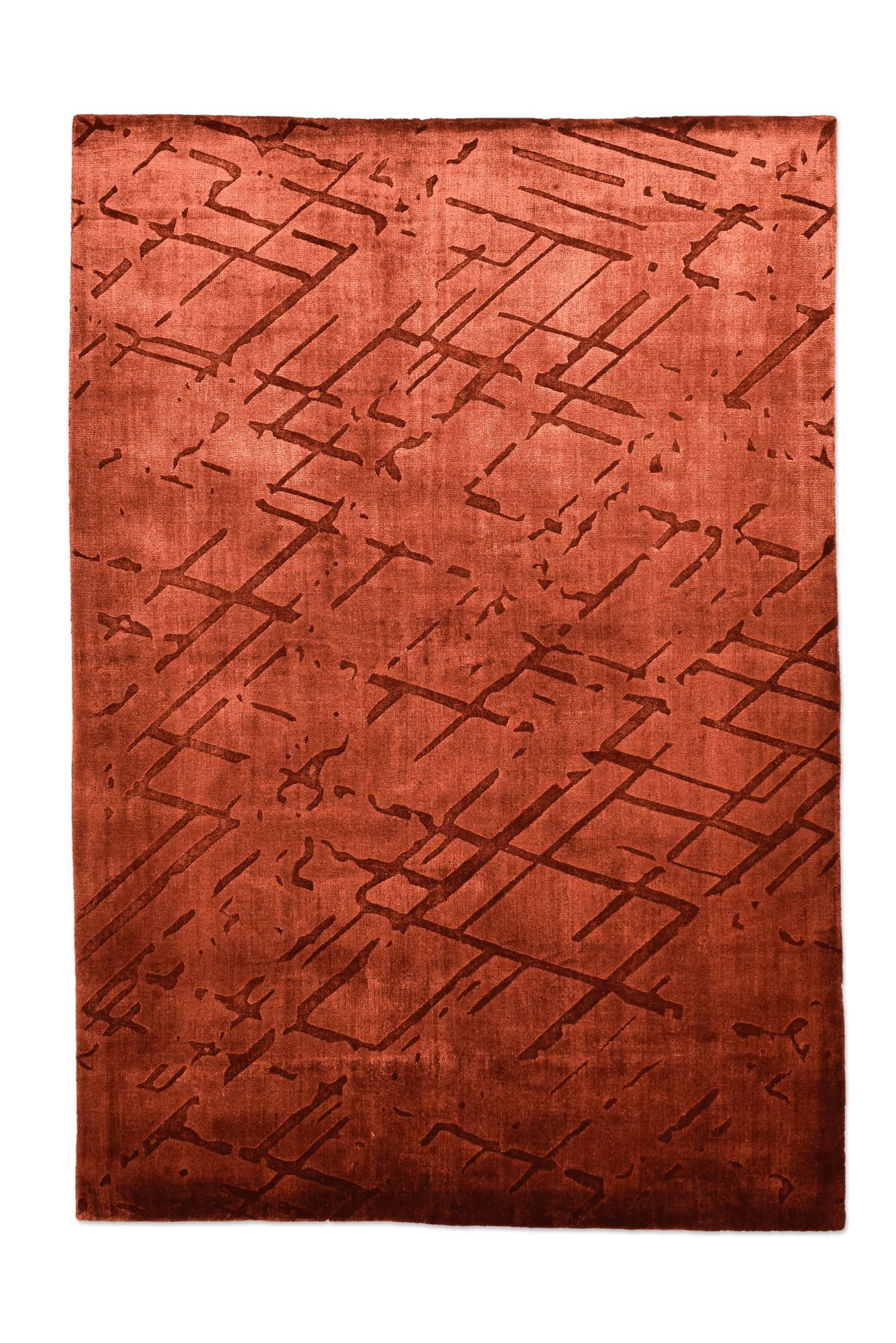 Tapis salon Zambia, tissé main, 100% viscose, THEKO