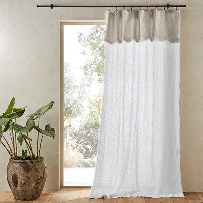Beha Two-Tone Sheer Linen Voile Curtain Panel AM.PM