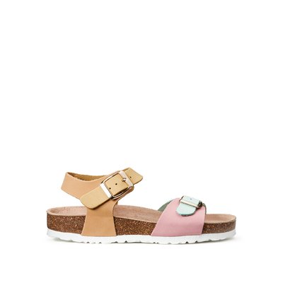 Kids Multicolour Flat Sandals in Leather LA REDOUTE COLLECTIONS