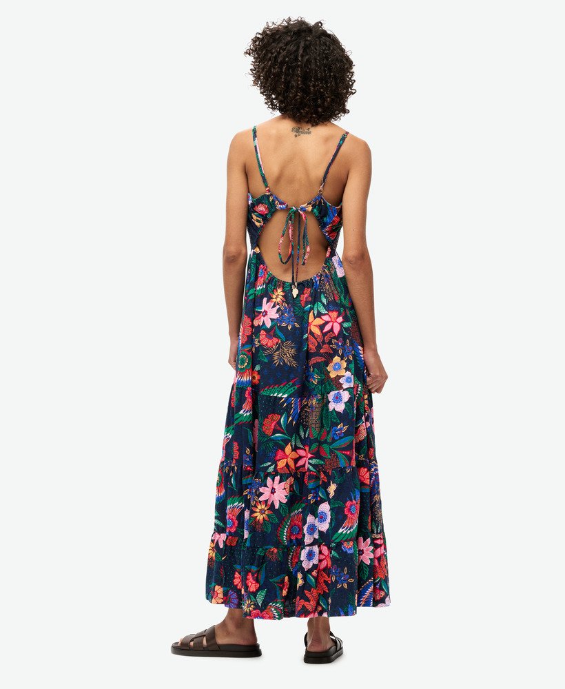 Robe longue caraco smockée, SUPERDRY