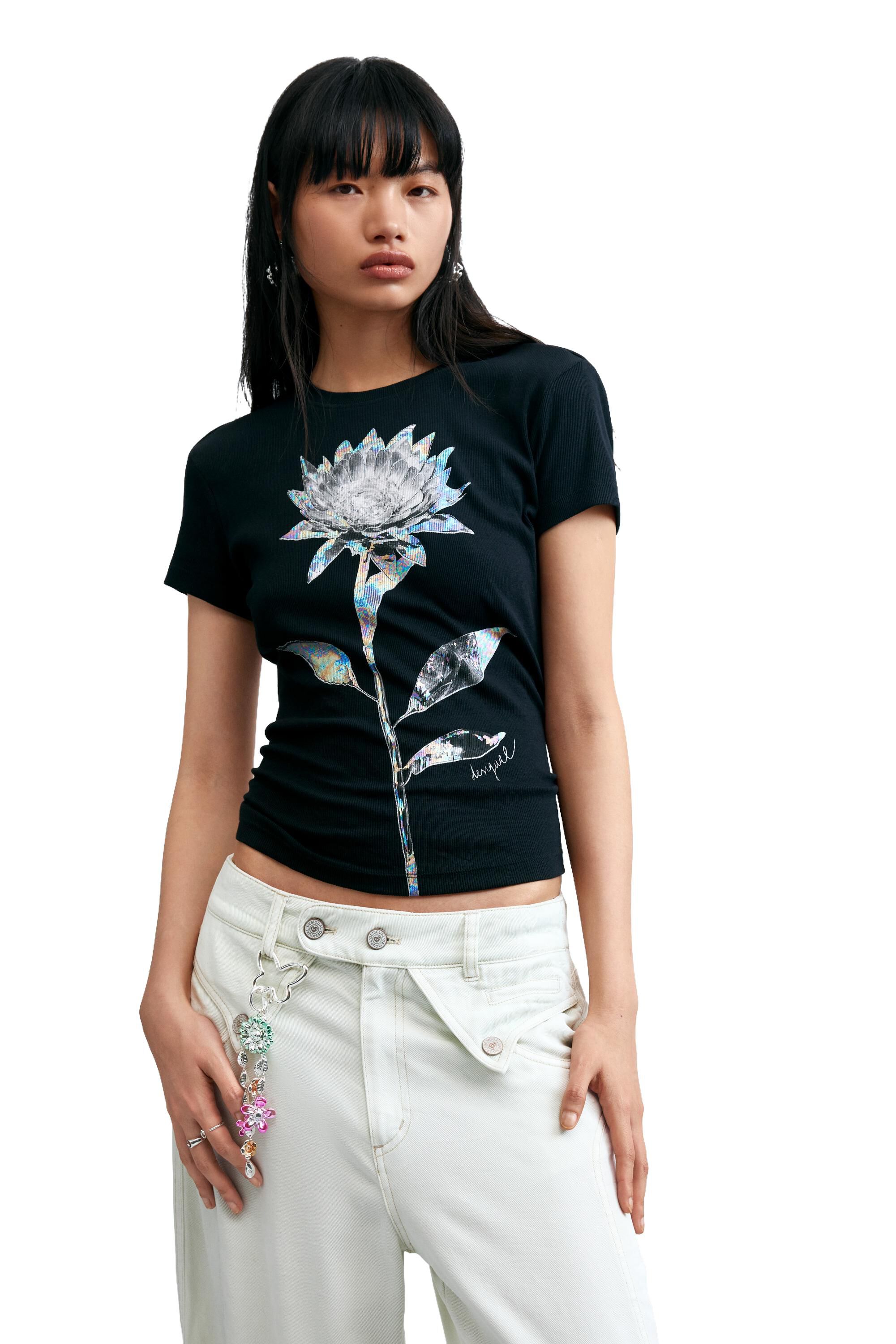 T-shirt Imprimé Floral, DESIGUAL