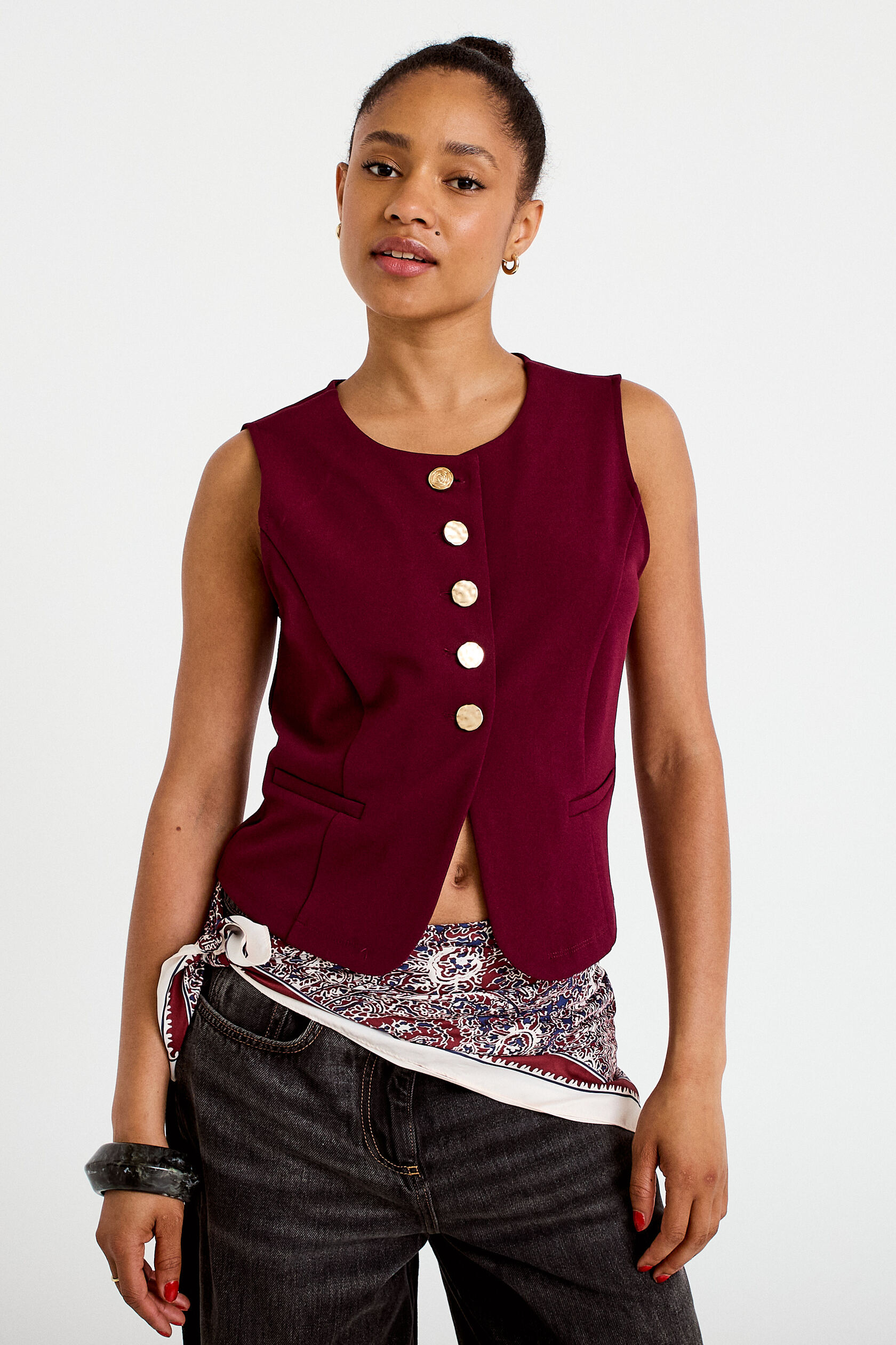 Gilet sans manches col rond, CACHE CACHE