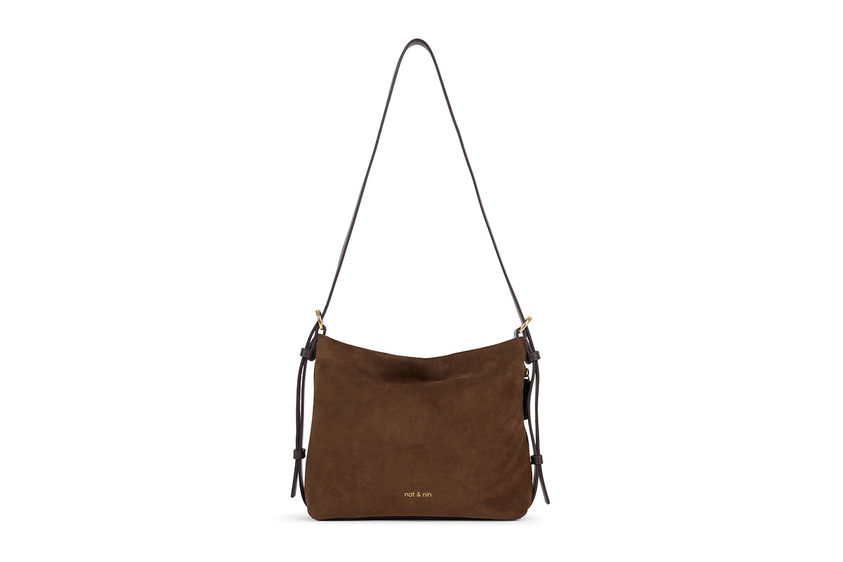 Sac besace en cuir suède, MINI MOREEN, NAT & NIN