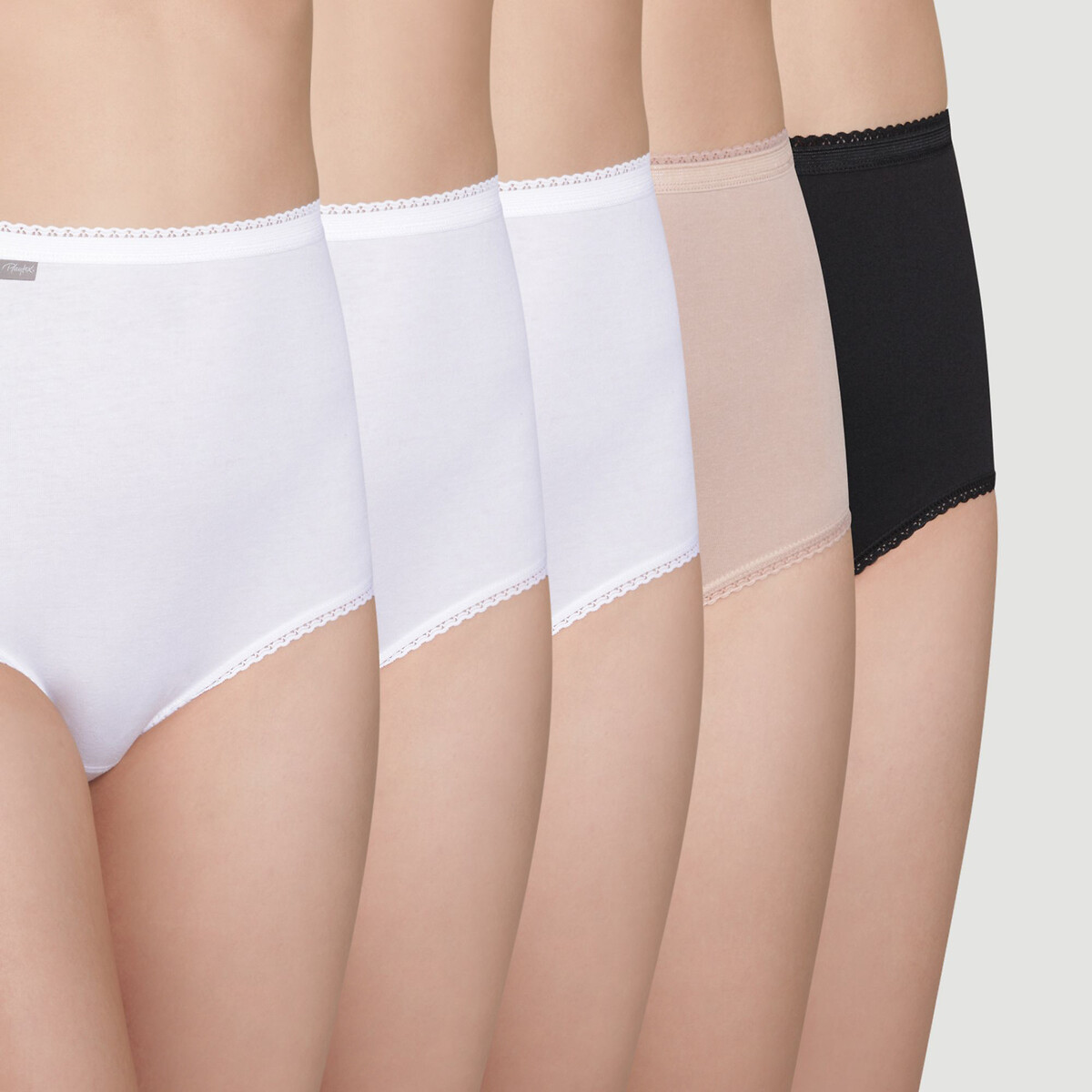 Pack of 5 Maxi Knickers in Stretch Cotton