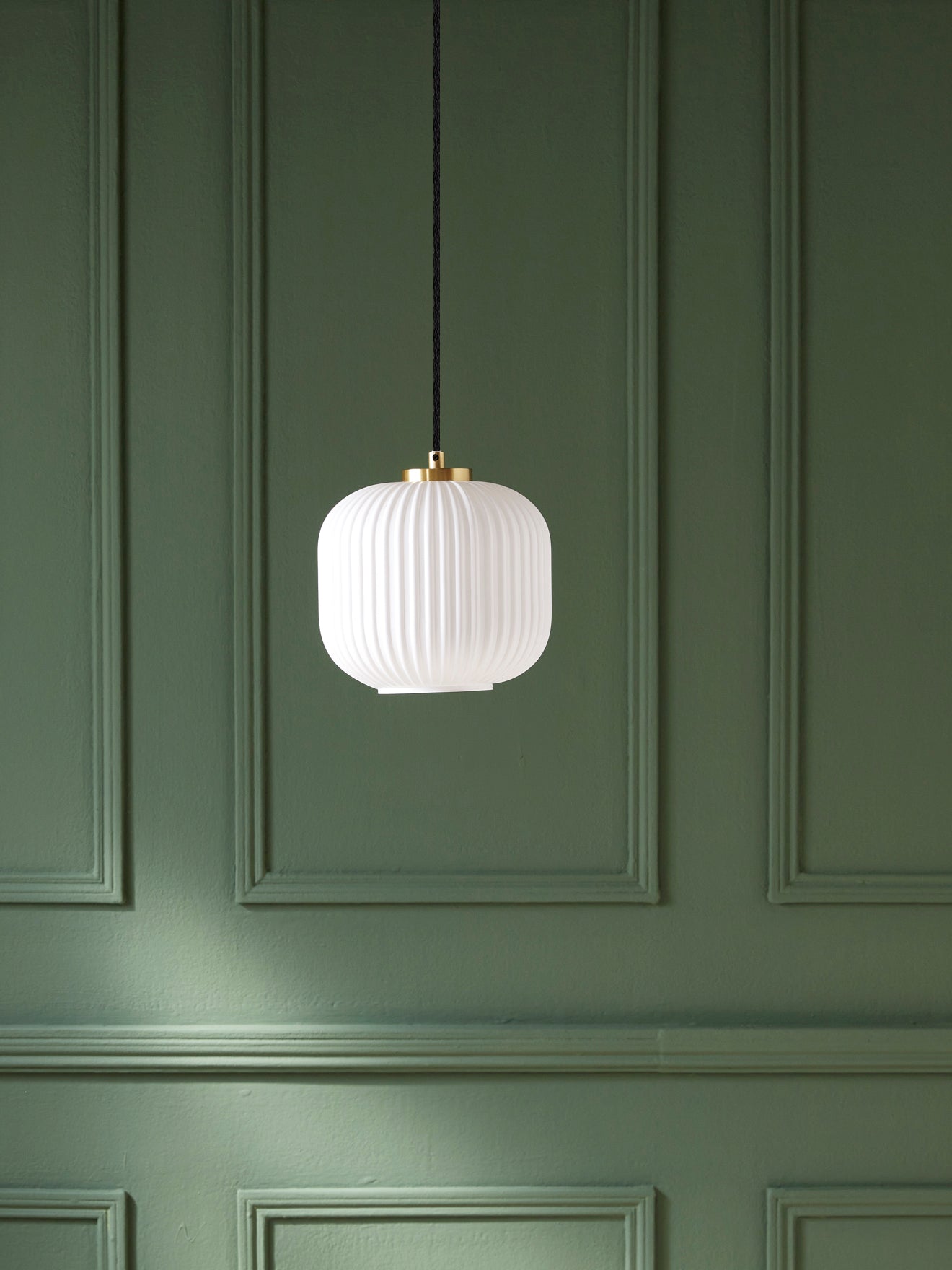 Suspension globe verre strié, CYRILLUS