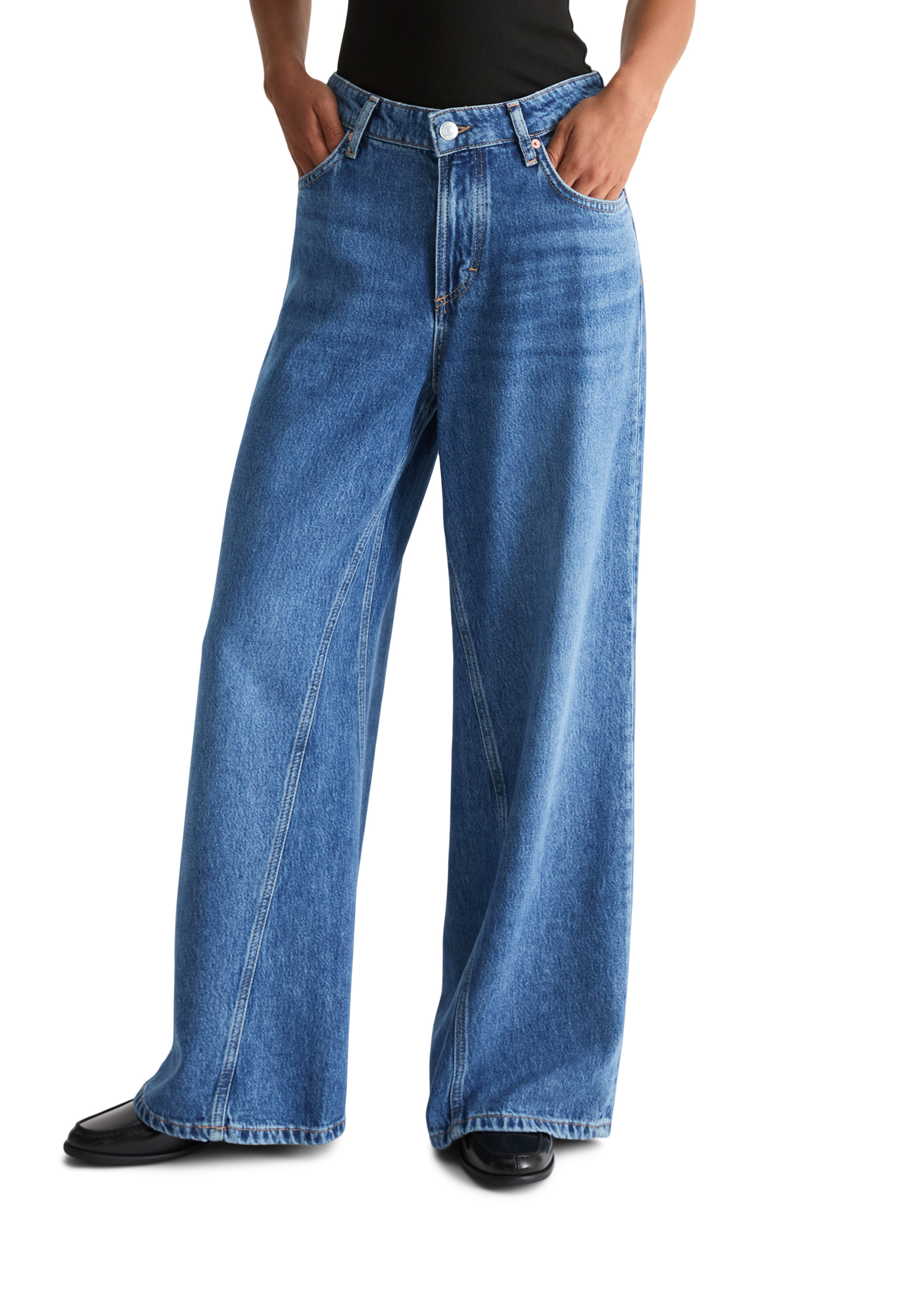 Jeans modèle Lania large en mélange Lyocell-Organic-Cotton, MARC O'POLO