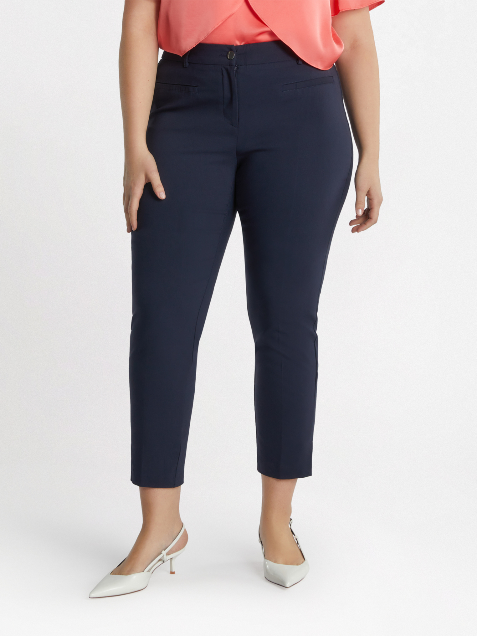 Pantalon droit en viscose LENZING™ ECOVERO™, FIORELLA RUBINO
