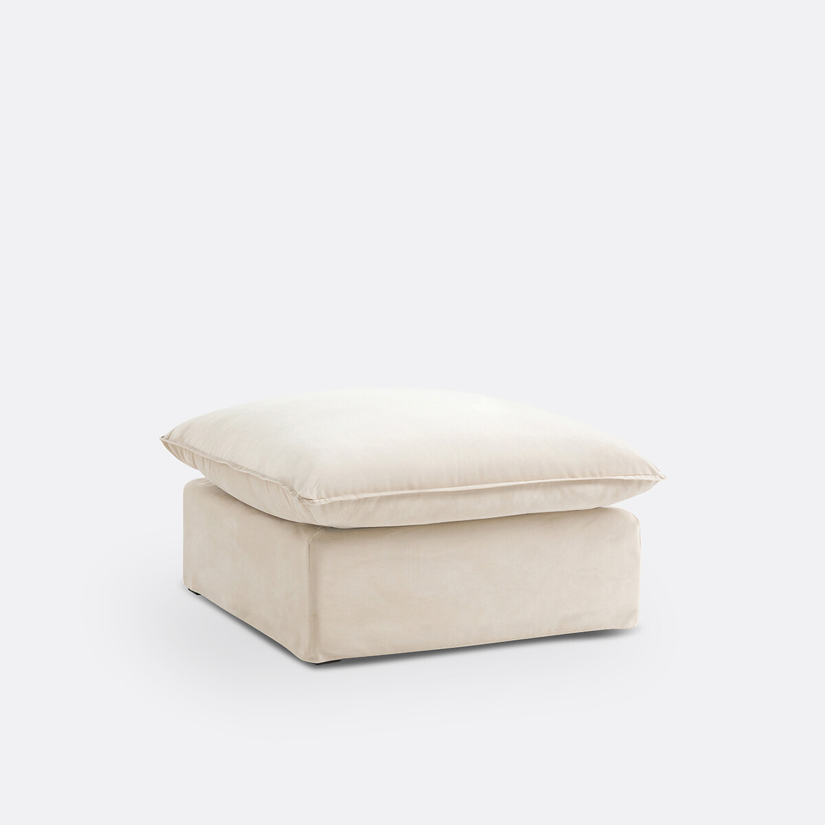Pouf, déhoussable, en velours, ODNA, LA REDOUTE INTERIEURS