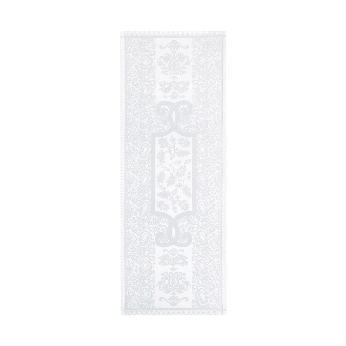 Chemin de table en Coton, SIENA BLANC, LE JACQUARD FRANCAIS