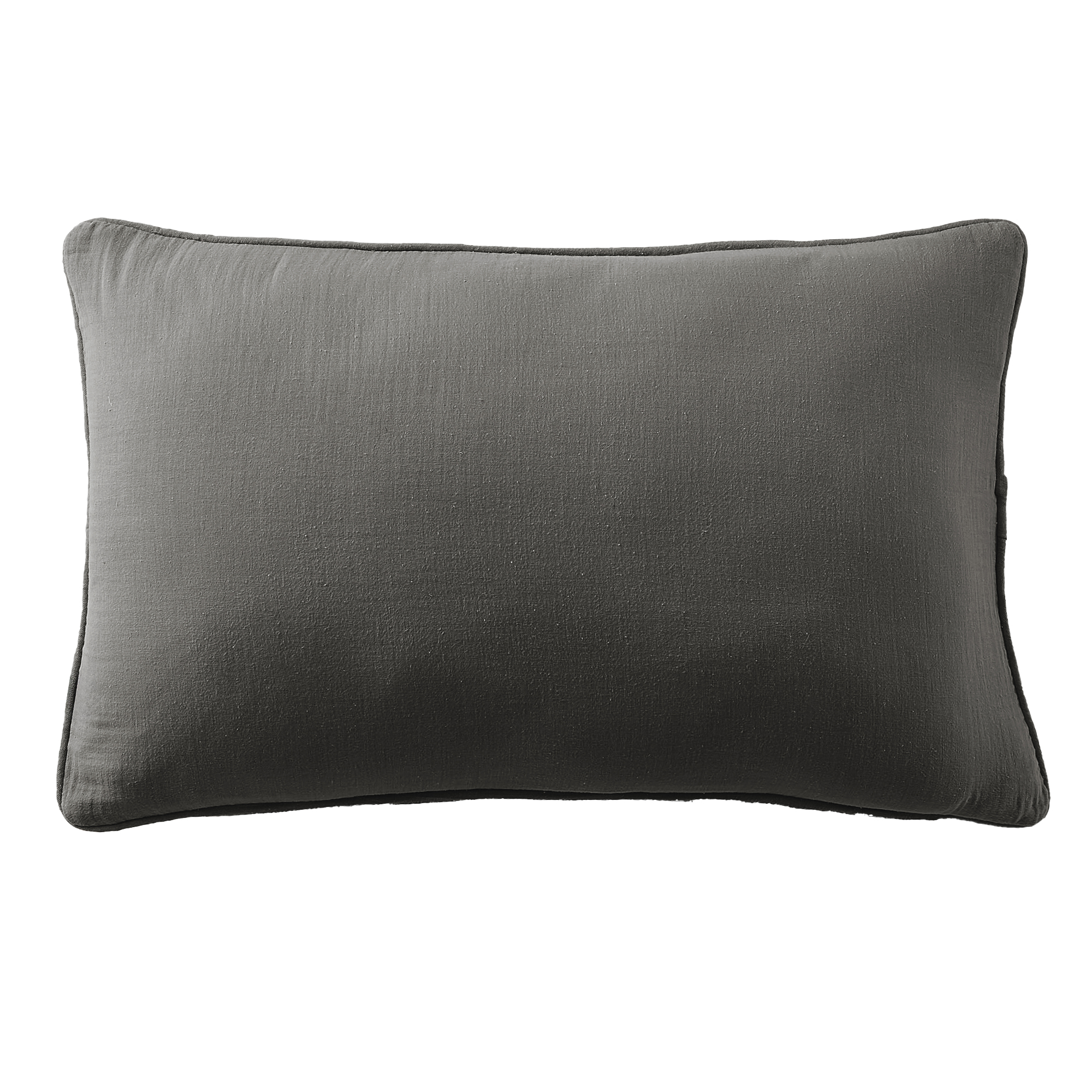 Coussin rectangulaire déhoussable 40x60 cm Gaze de Coton Terra Granit, EDEN