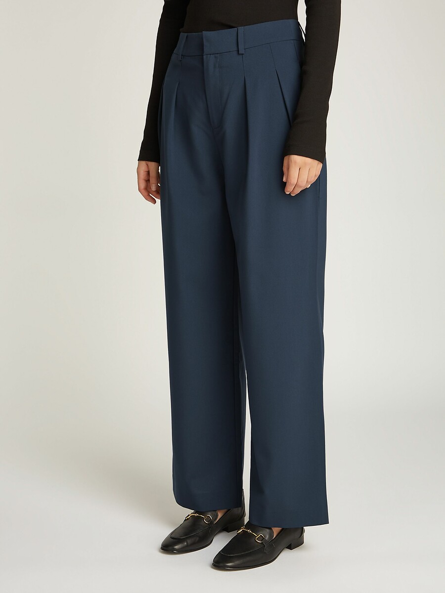 Wijde broek met plooien, CALVIN KLEIN JEANS