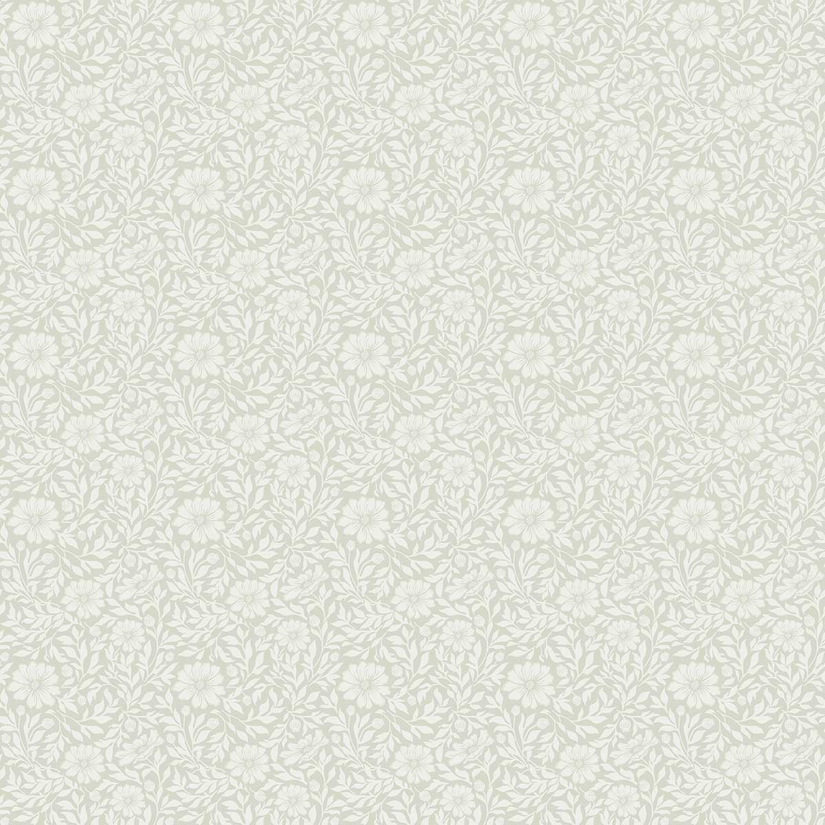 Papier peint floral tissé vert céladon ivoire, HEXOA