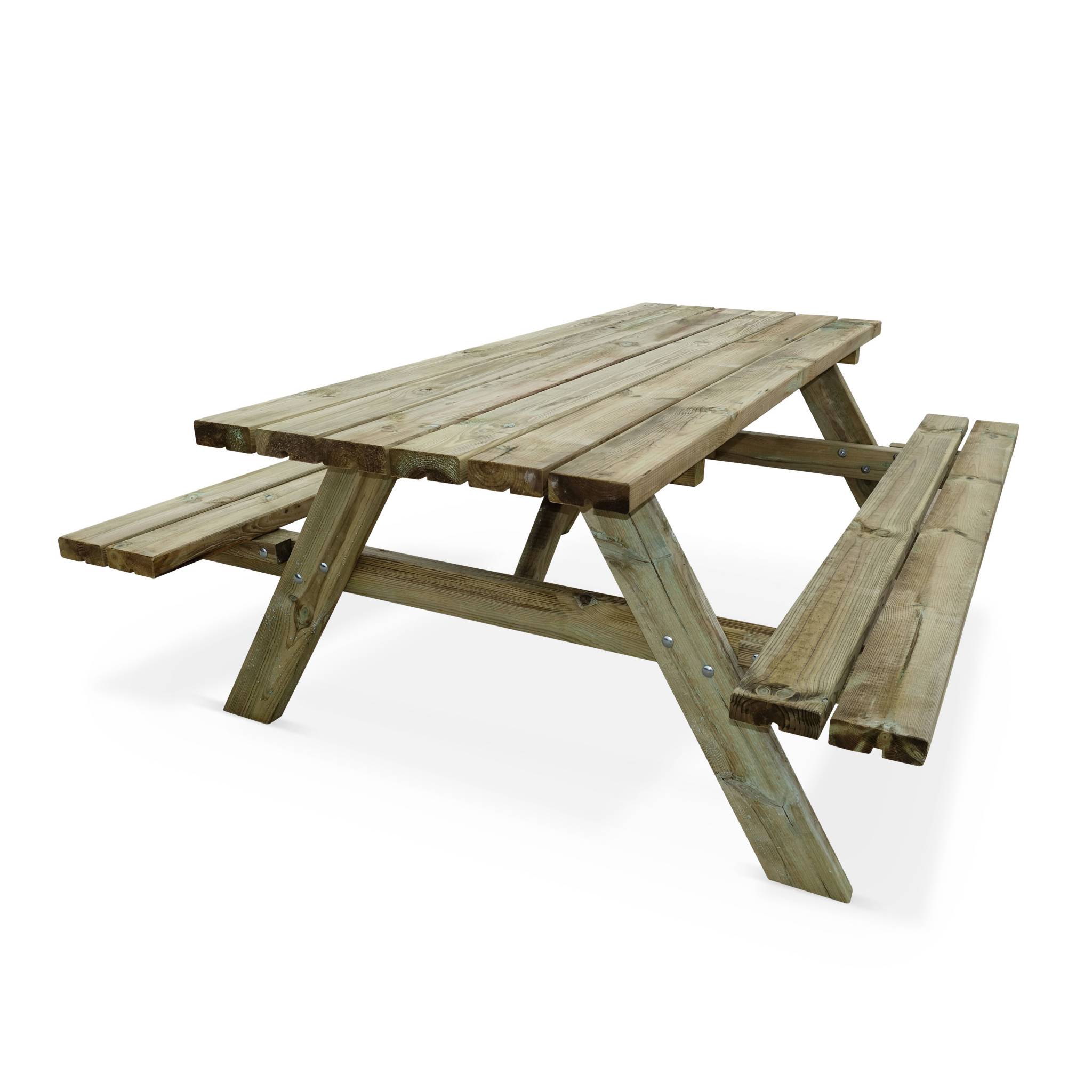 Table de pique nique bois de pin + 2 bancs PANCHINA, SWEEEK