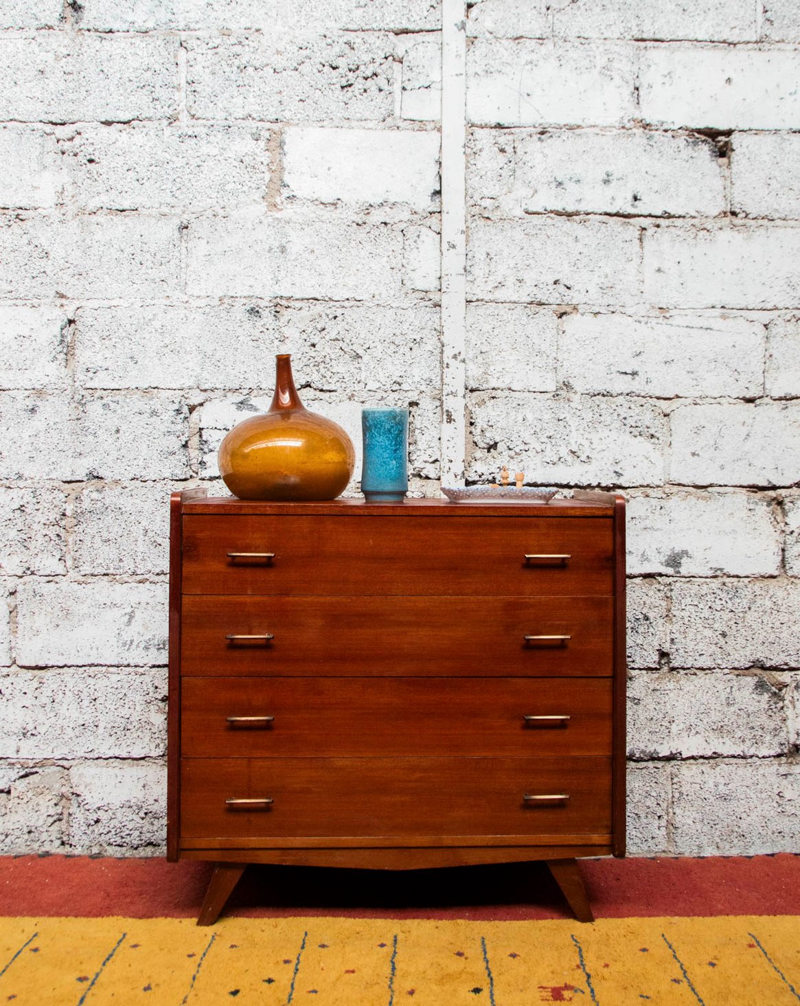 Commode scandinave en bois foncé Olga N°413 - Bon état, DEBONGOUT