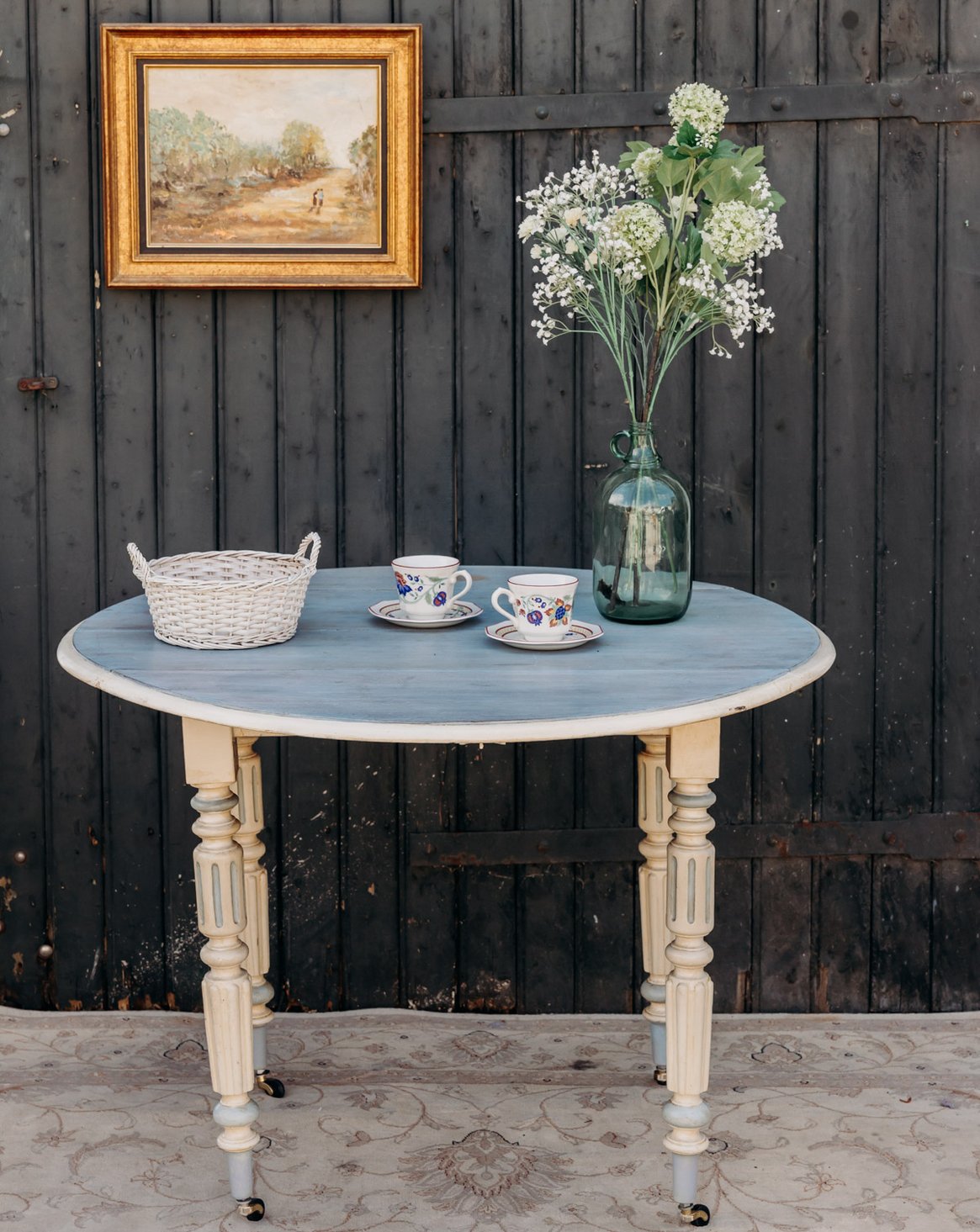 Table à manger à volets Romy N°1332 - Bon état, DEBONGOUT