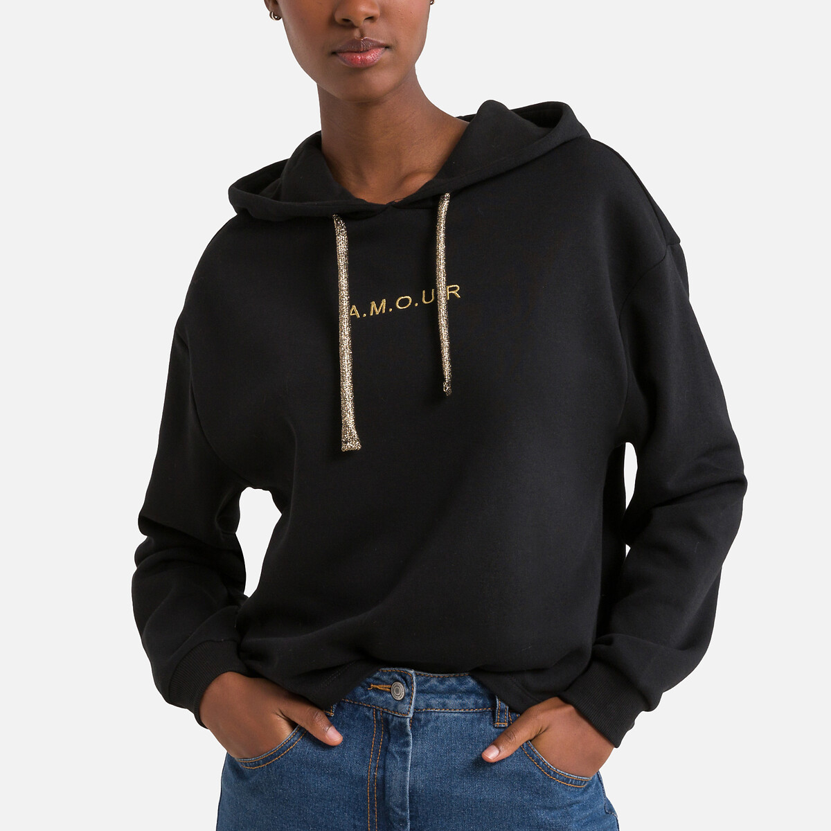 Off the shoulder on sale zip up hoodie