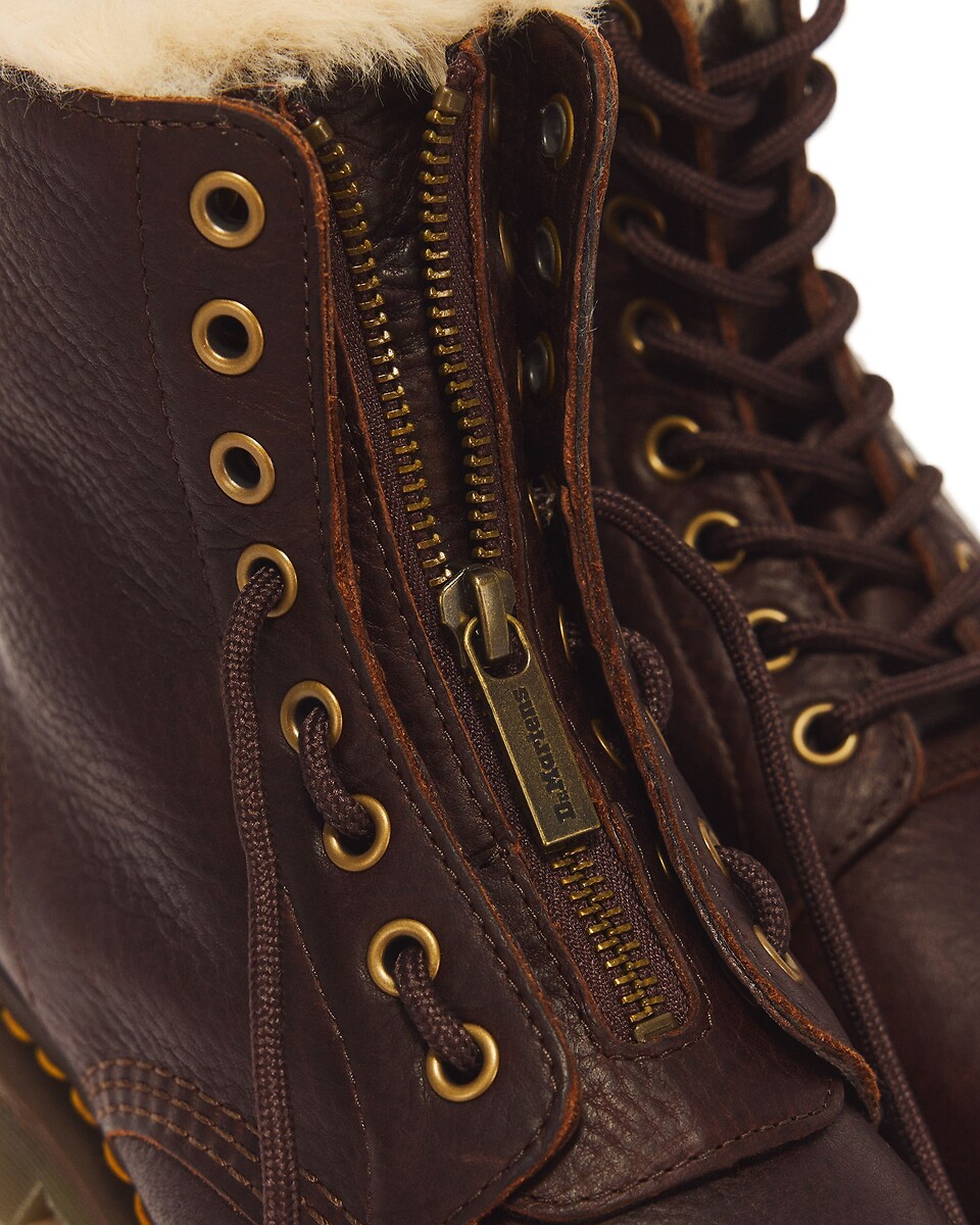 Dr. Martens Botas 1460 forradas, de piel, Grizzly — foto 4