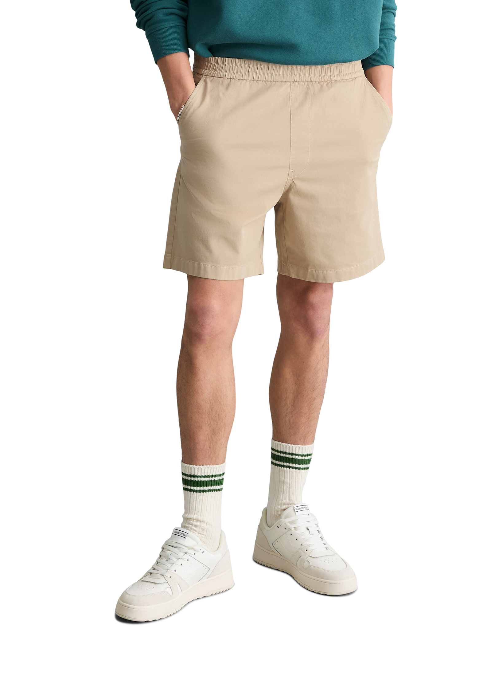 Short de jogging en sergé regular en sergé de coton bio élastique, MARC O’POLO DENIM