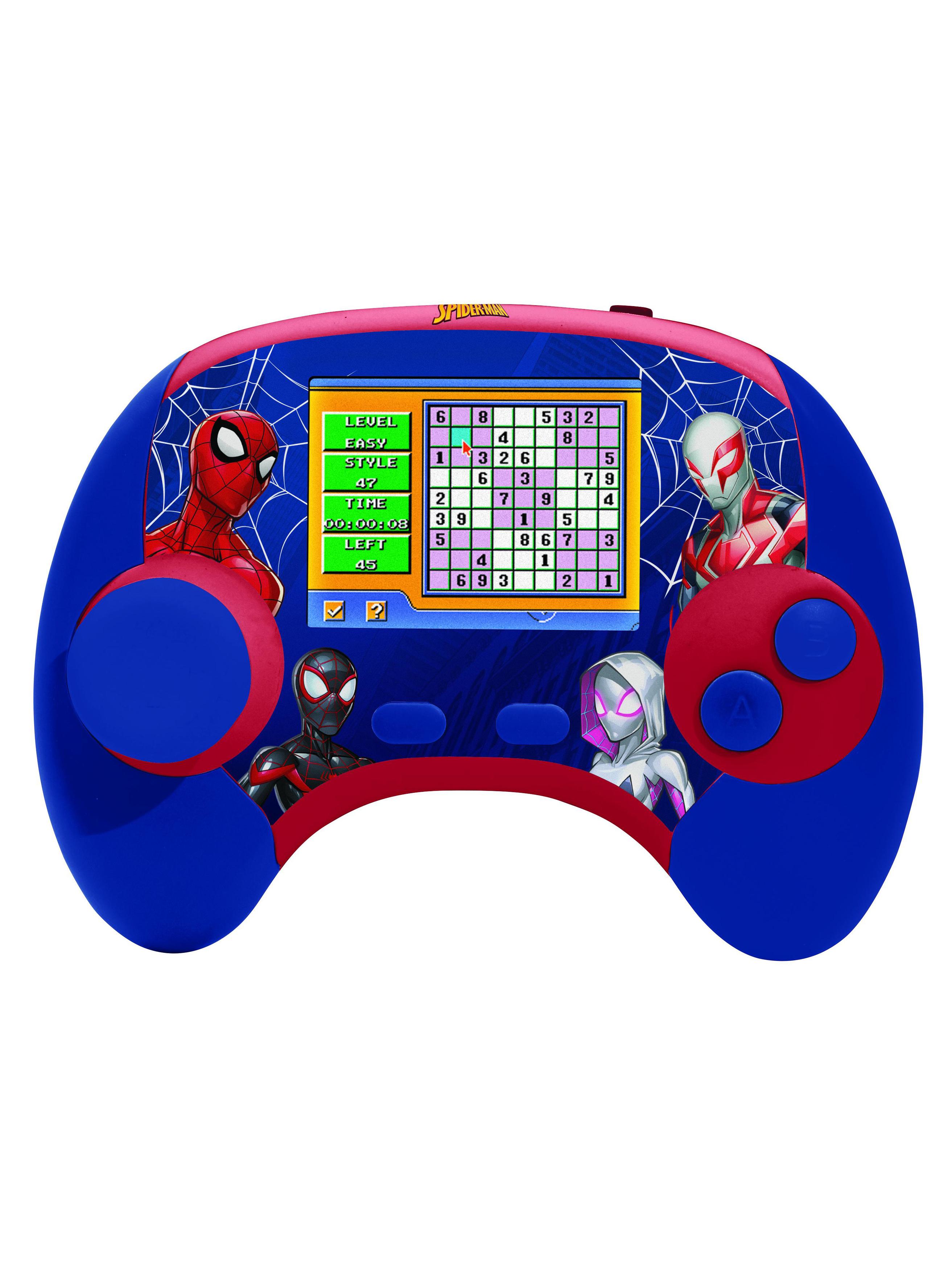 Power Console® SpiderMan,console de jeux éducative bilingue français-anglais, LEXIBOOK