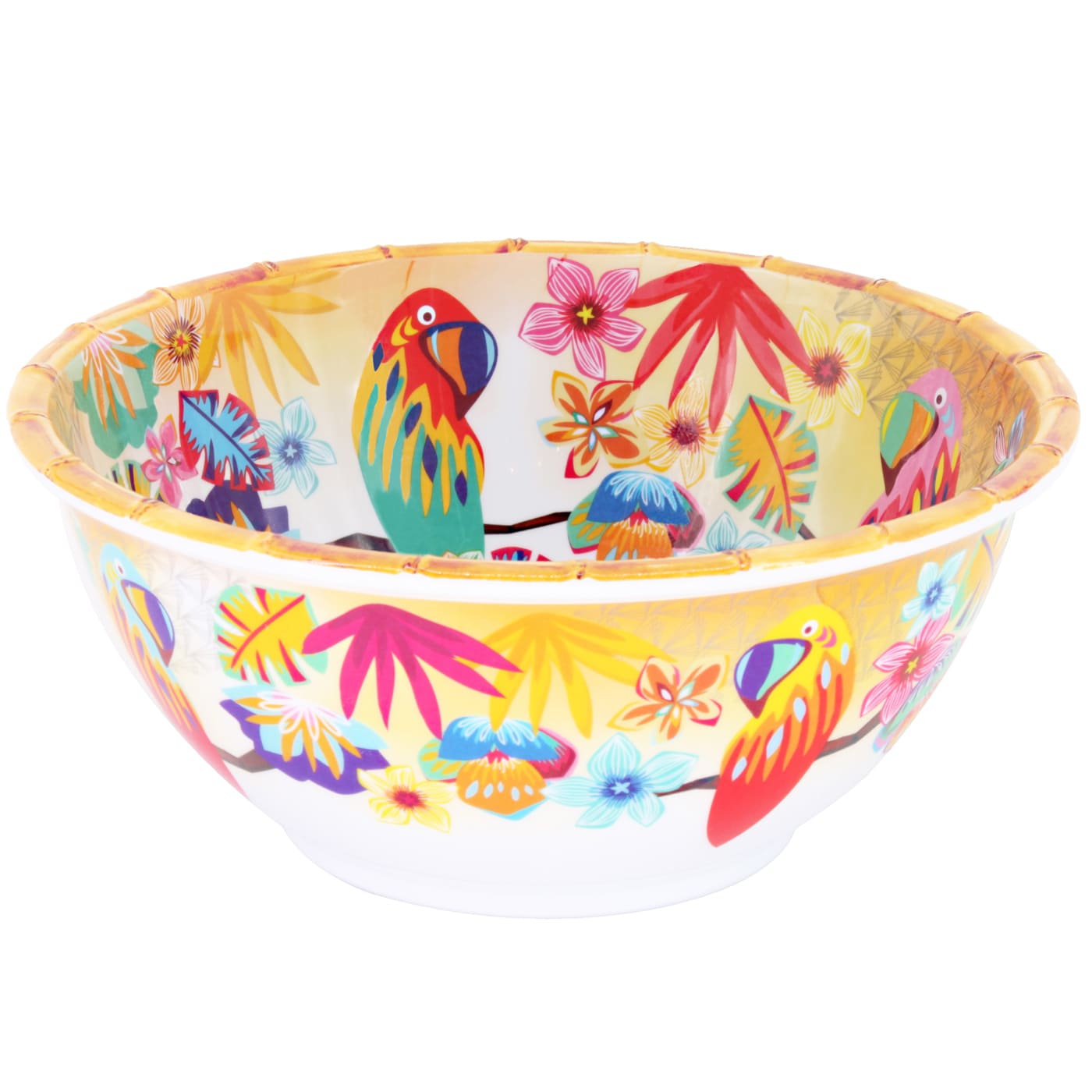 Saladier profond Perroquets de Bahia 25 cm, LES JARDINS DE LA COMTESSE
