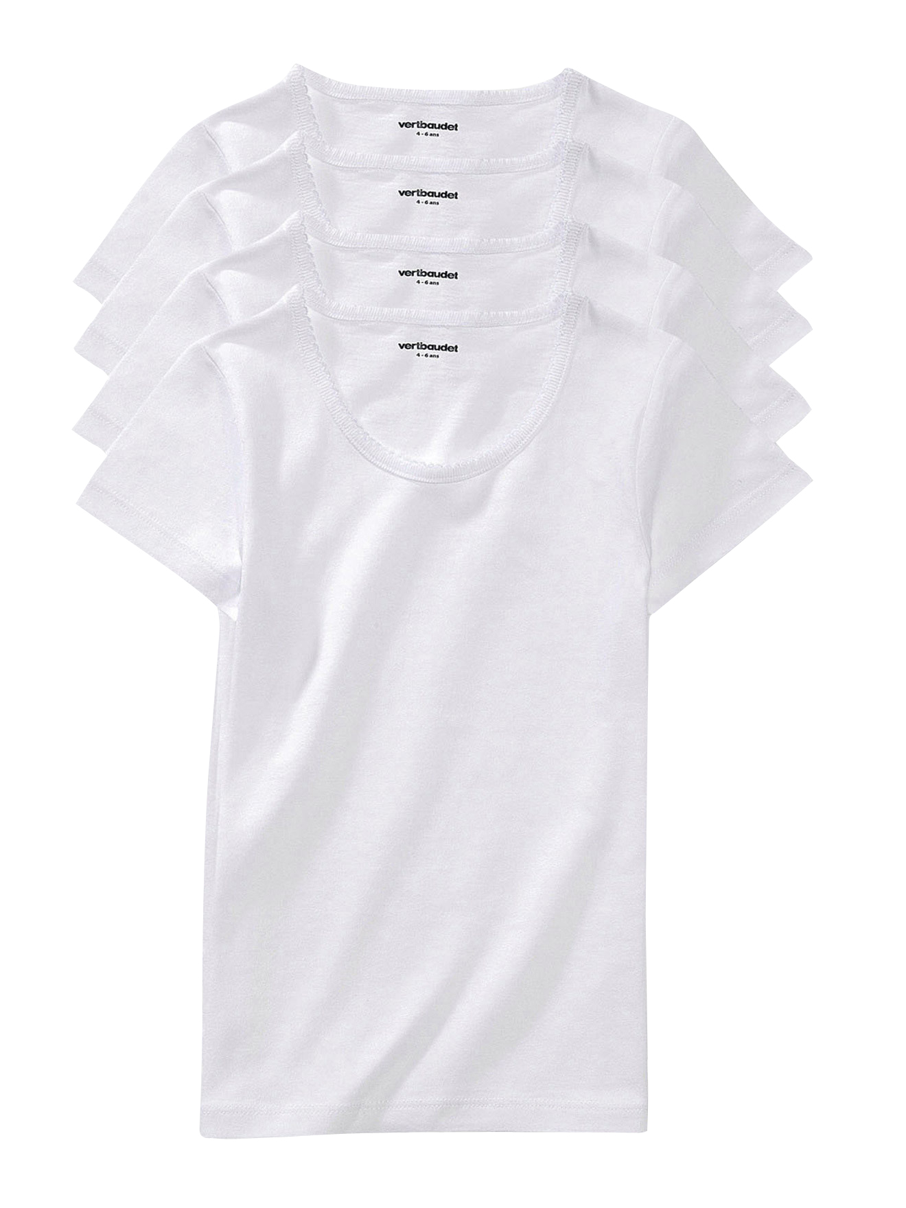 Lot de 4 T-shirts, VERTBAUDET