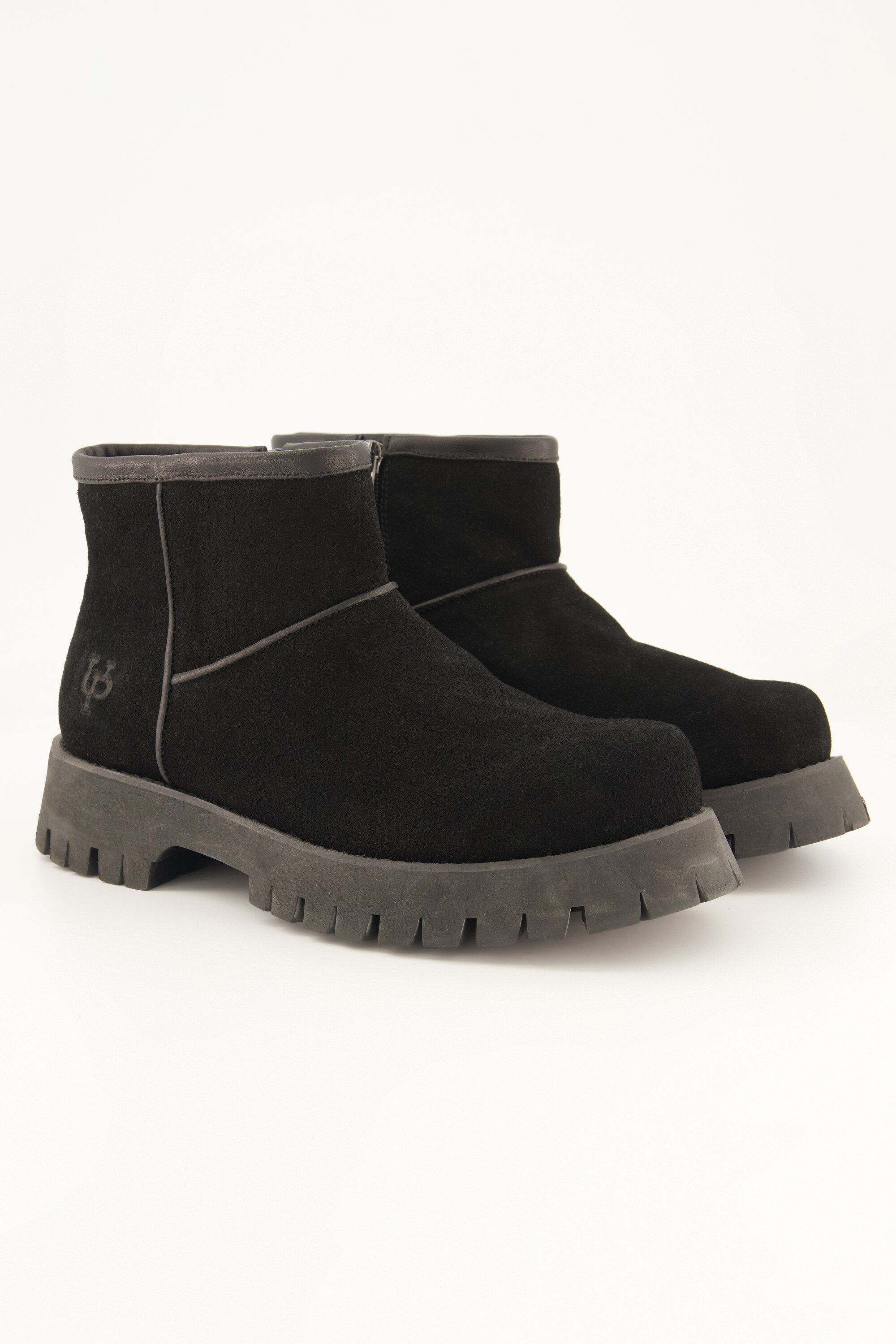 Bottes en cuir suédé, style « chunky » , pied large, ULLA POPKEN
