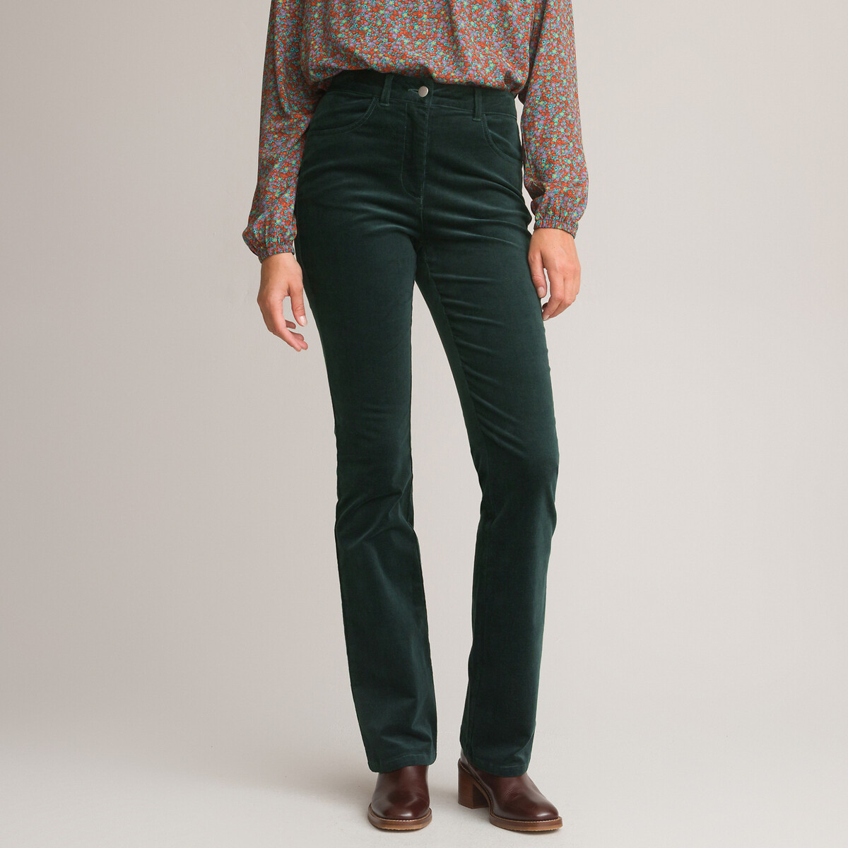 Image of Corduroy Bootcut Trousers, Length 31.5"